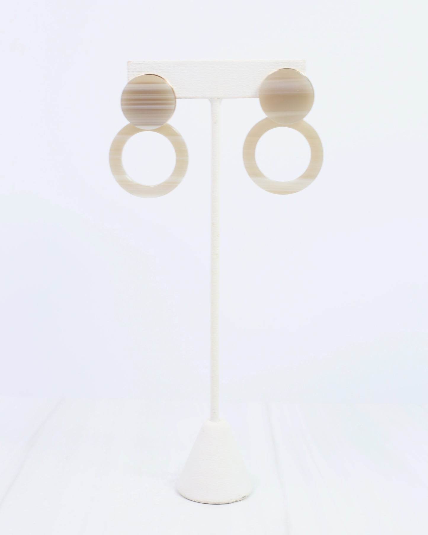 Bentlee Circle Drop Earring Grey