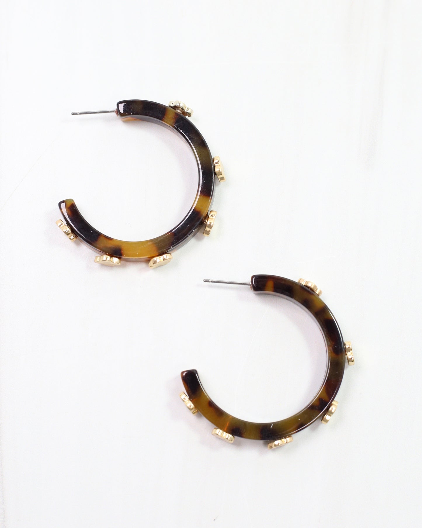 Bellamy Clover Hoop Earring Tortoise