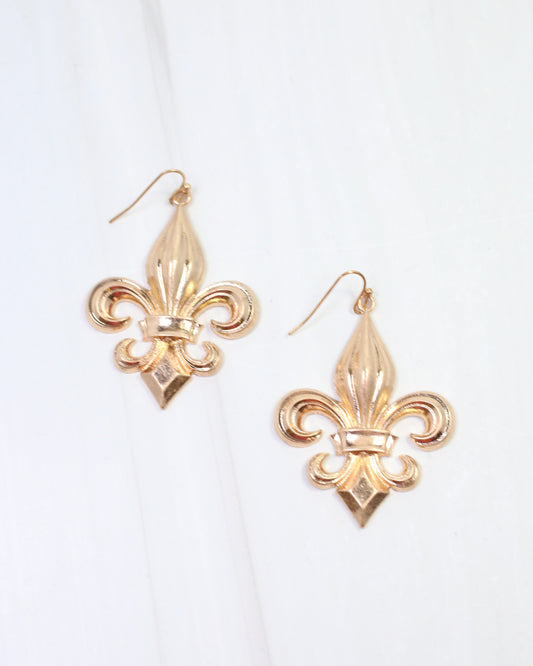 Fran Fleur De Lis Earring Gold