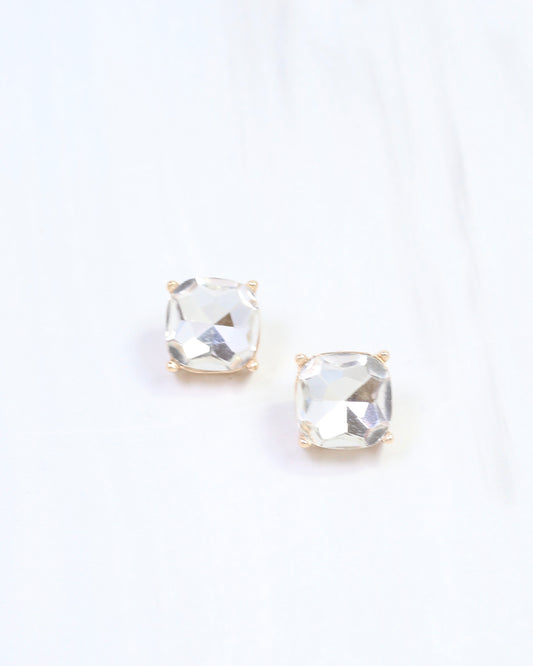 Julien Stone Stud Earring Clear