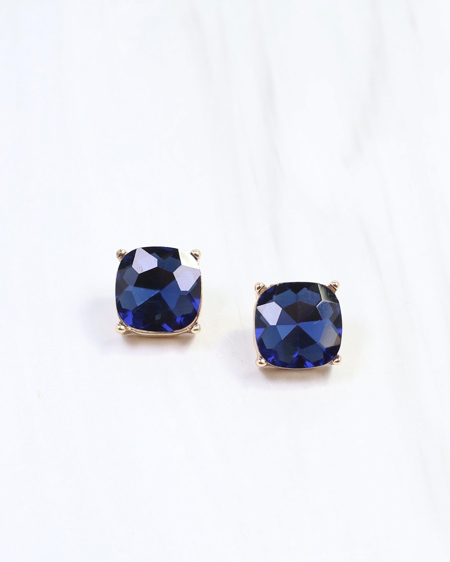 Julien Stone Stud Earring Navy