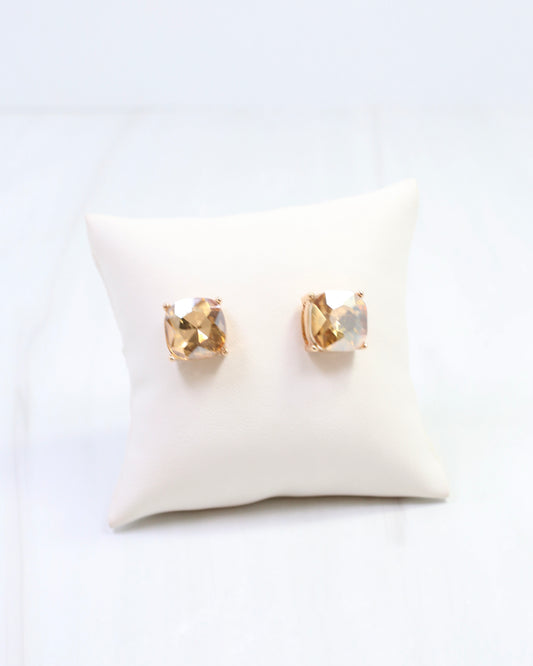 Julien Stone Stud Earring Champagne