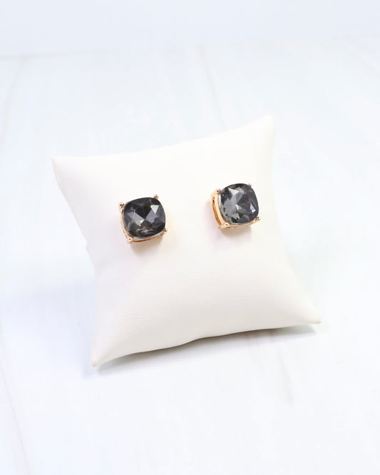 Julien Stone Stud Earring Black Diamond