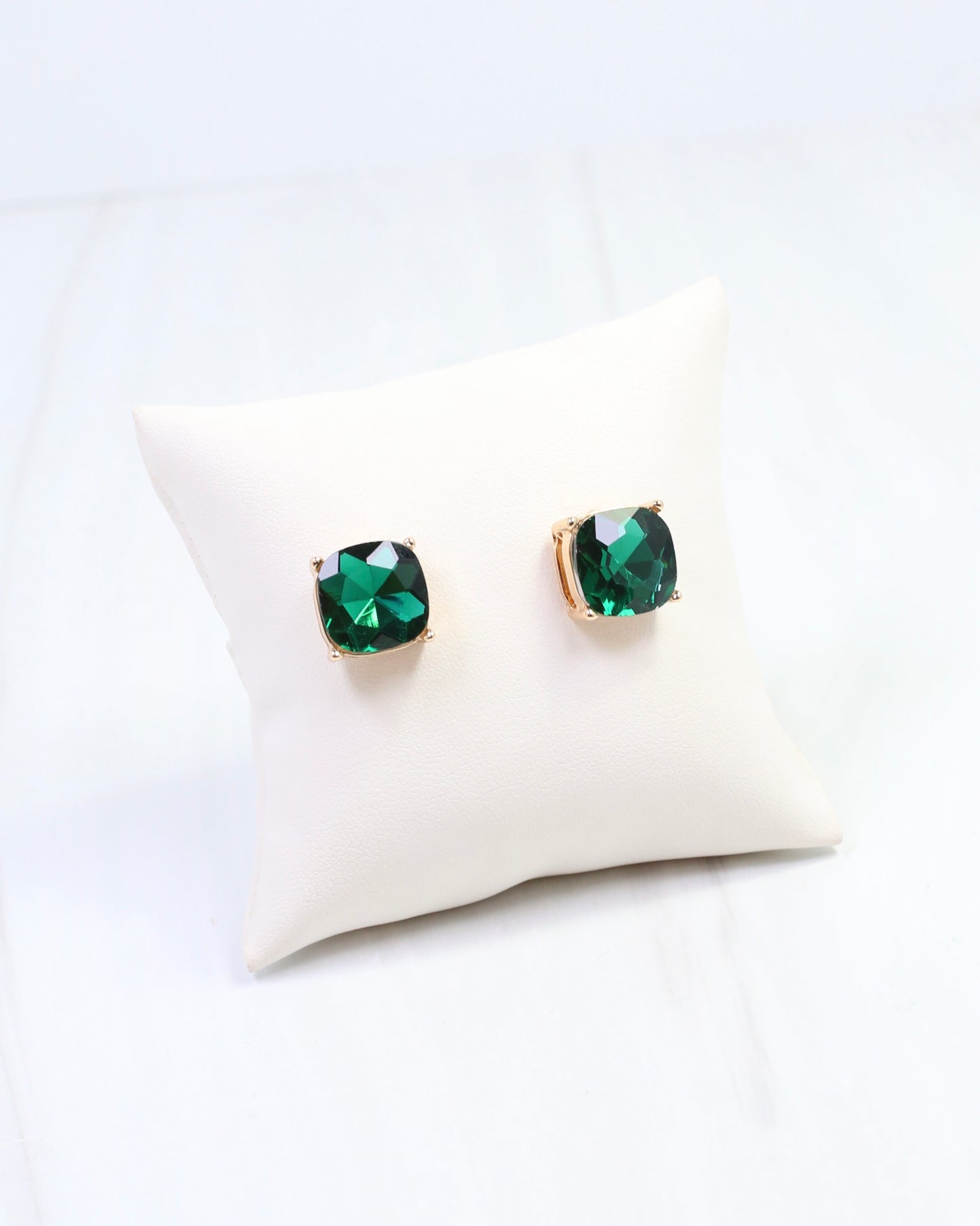 Julien Stone Stud Earring Green