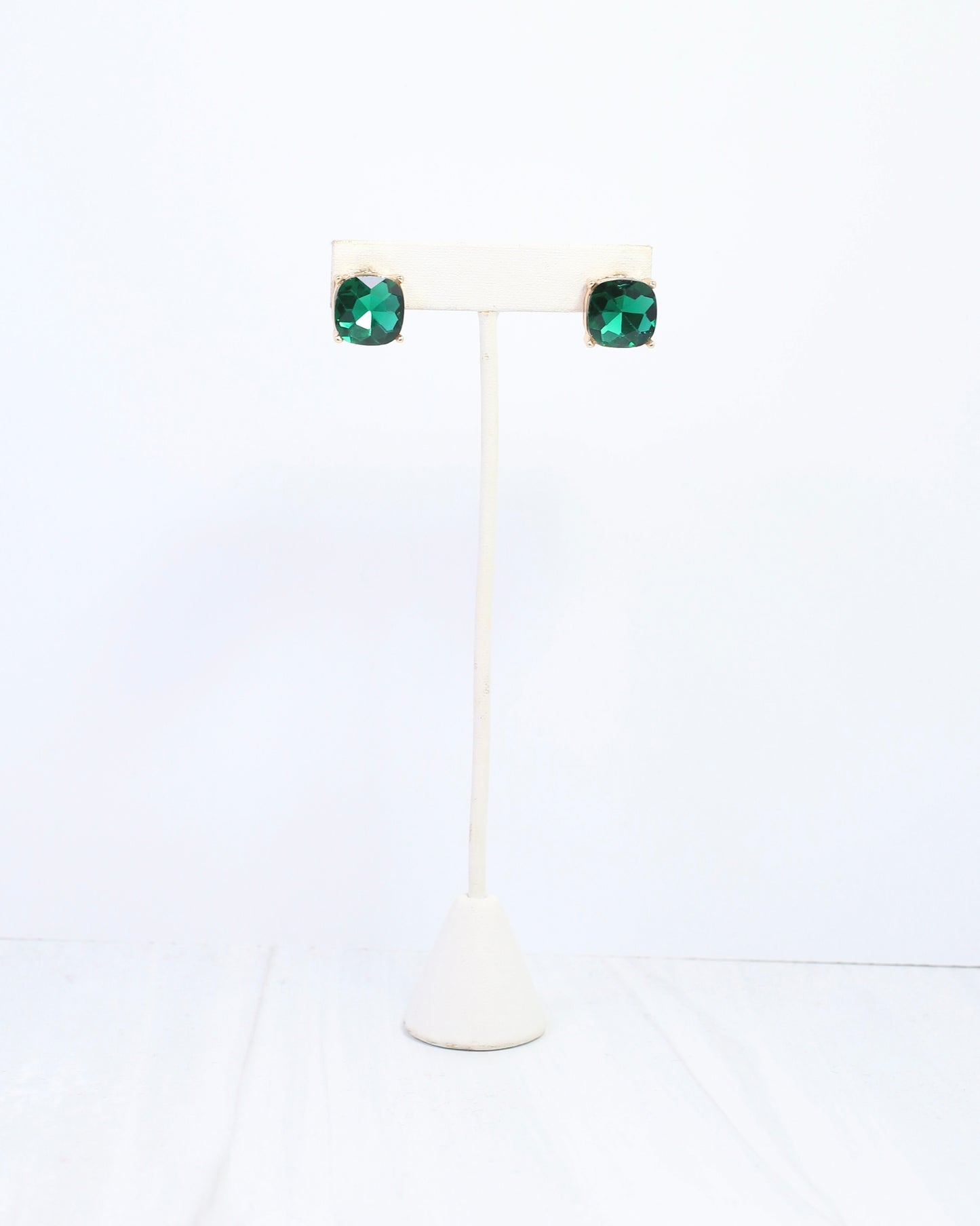 Julien Stone Stud Earring Green