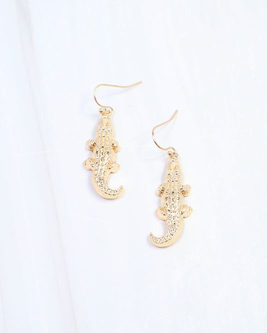Alice Aligator Earring Gold