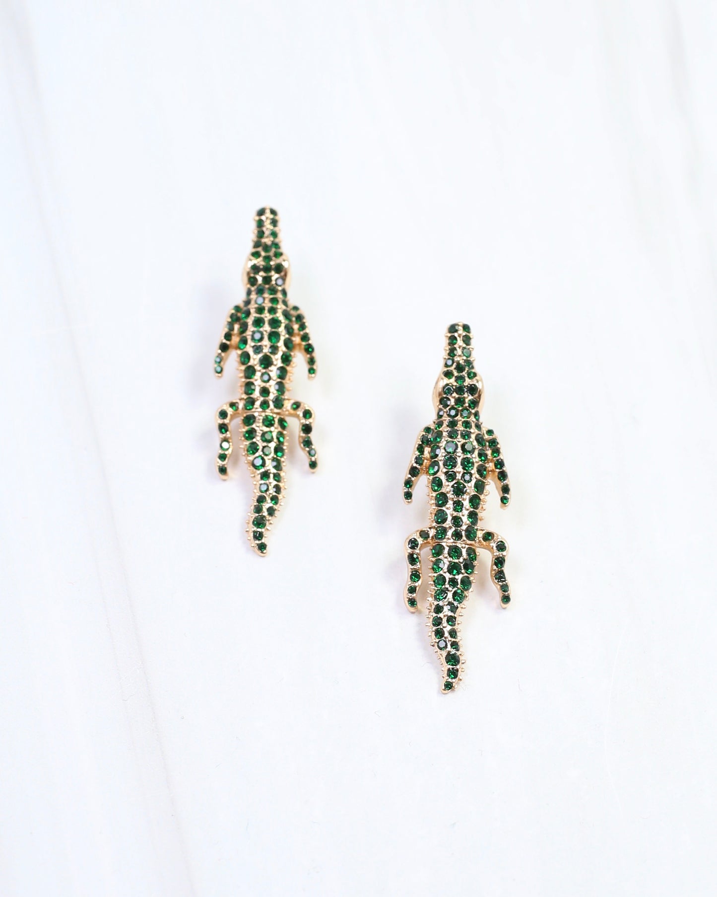 Gia Gator Earring Green