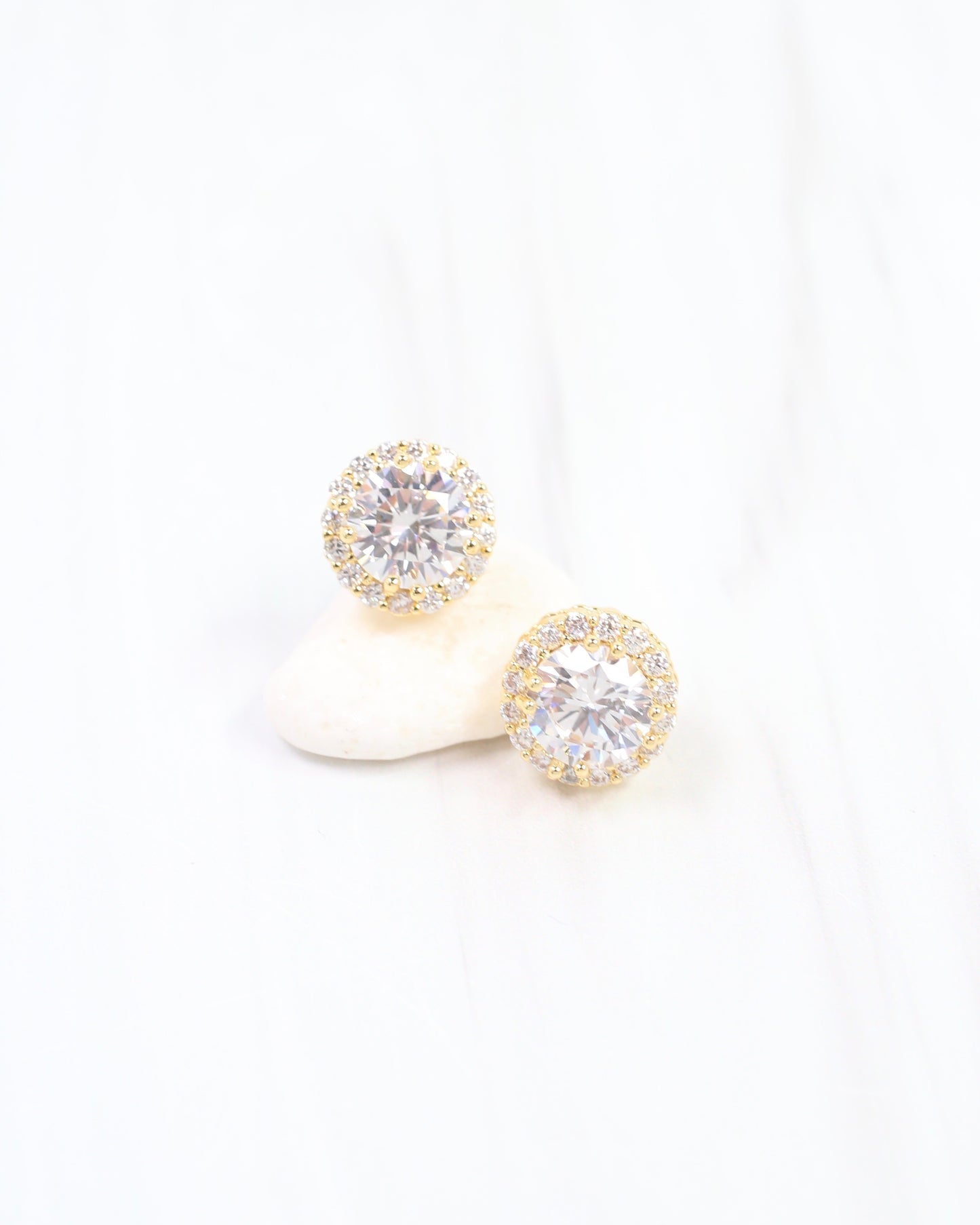 Winslow Embellished CZ Stud Earring Gold
