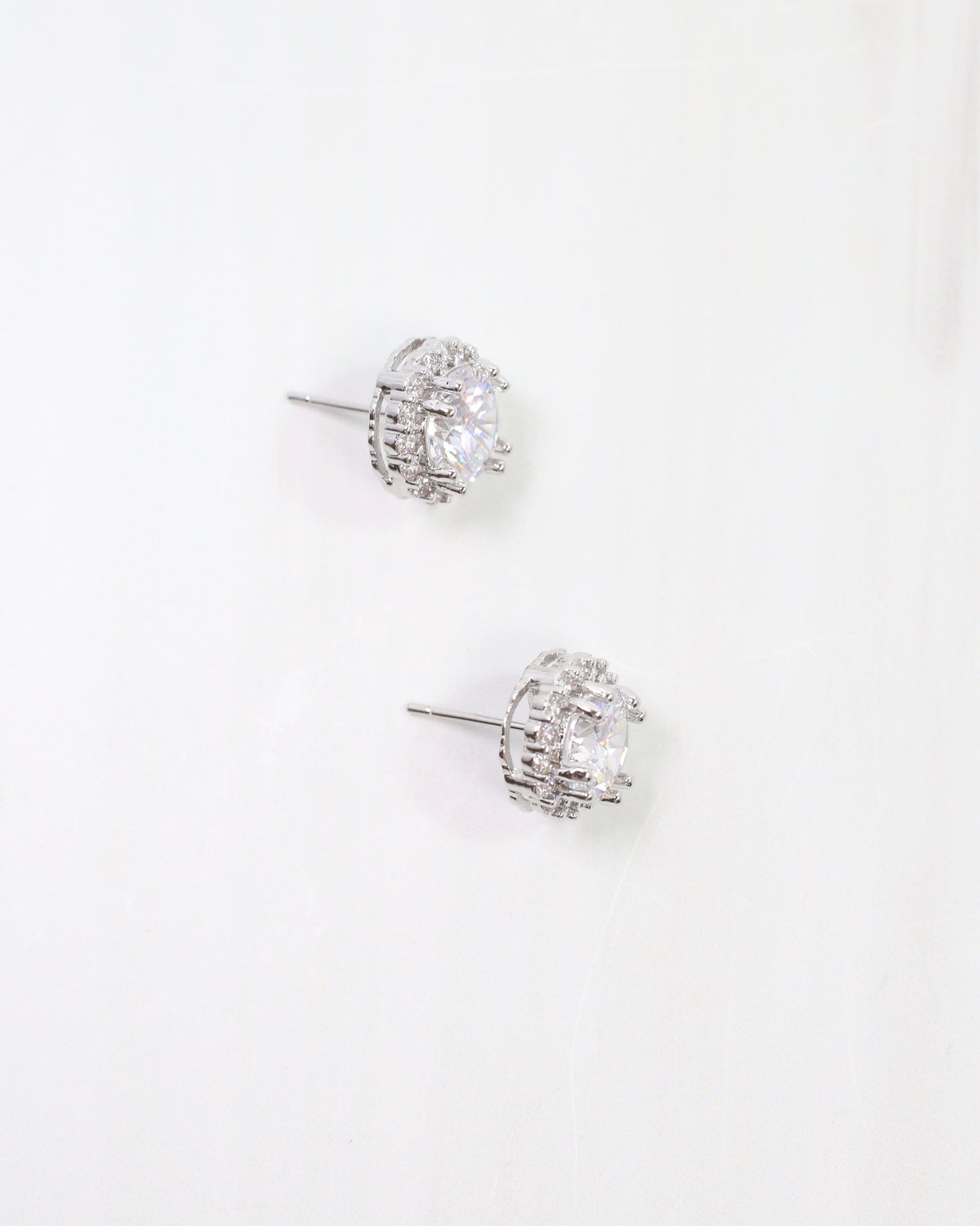 Winslow Embellished CZ Stud Earring Silver