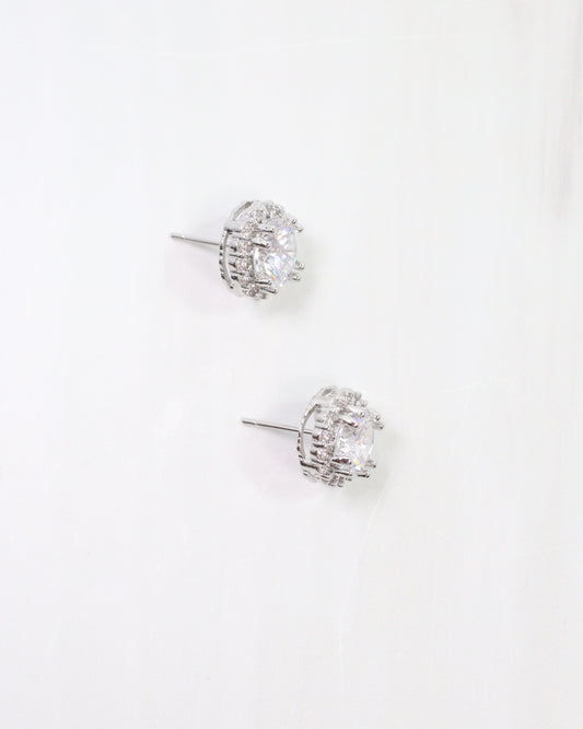 Winslow Embellished CZ Stud Earring Silver