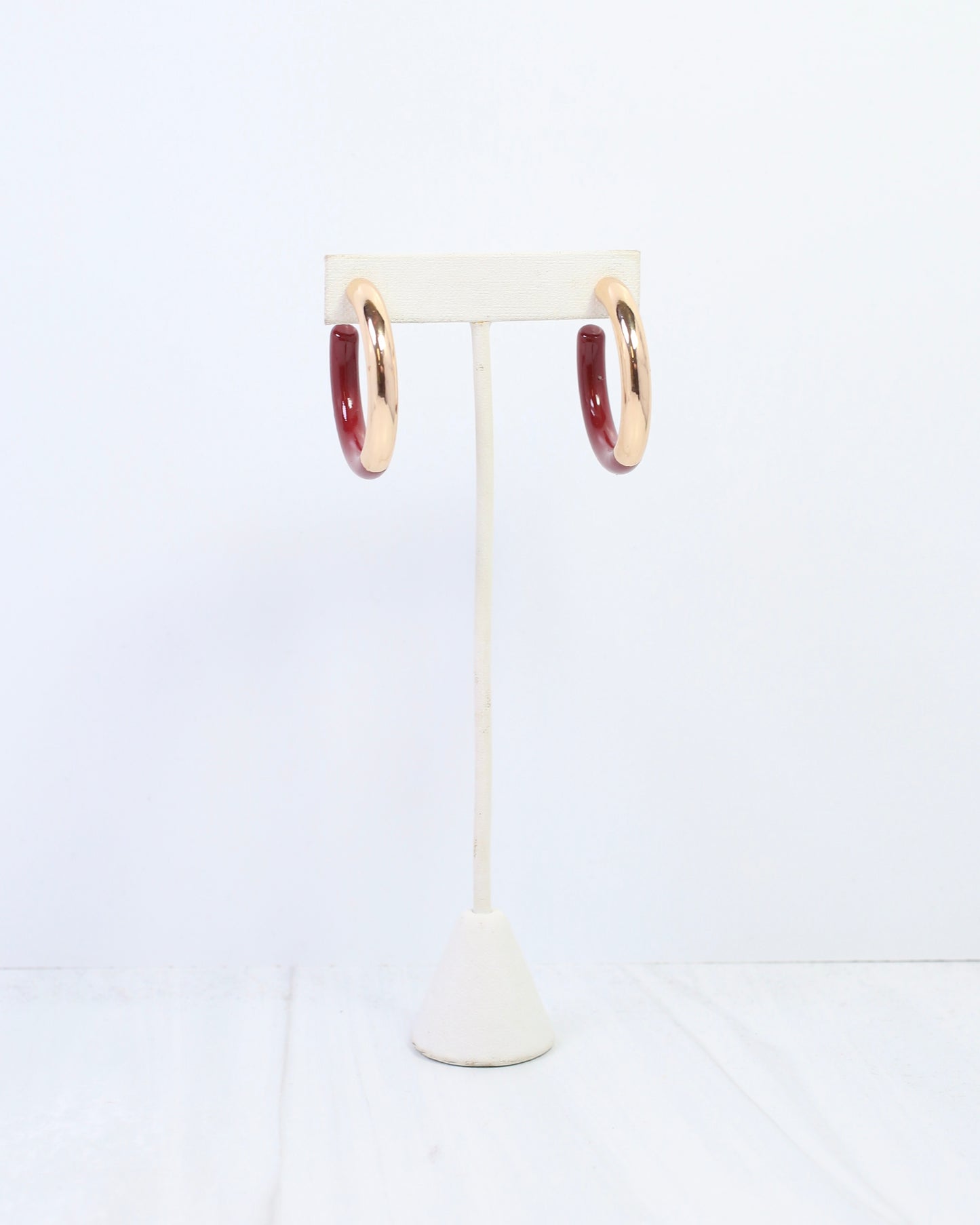 Elyse Hoop Earring Burgundy
