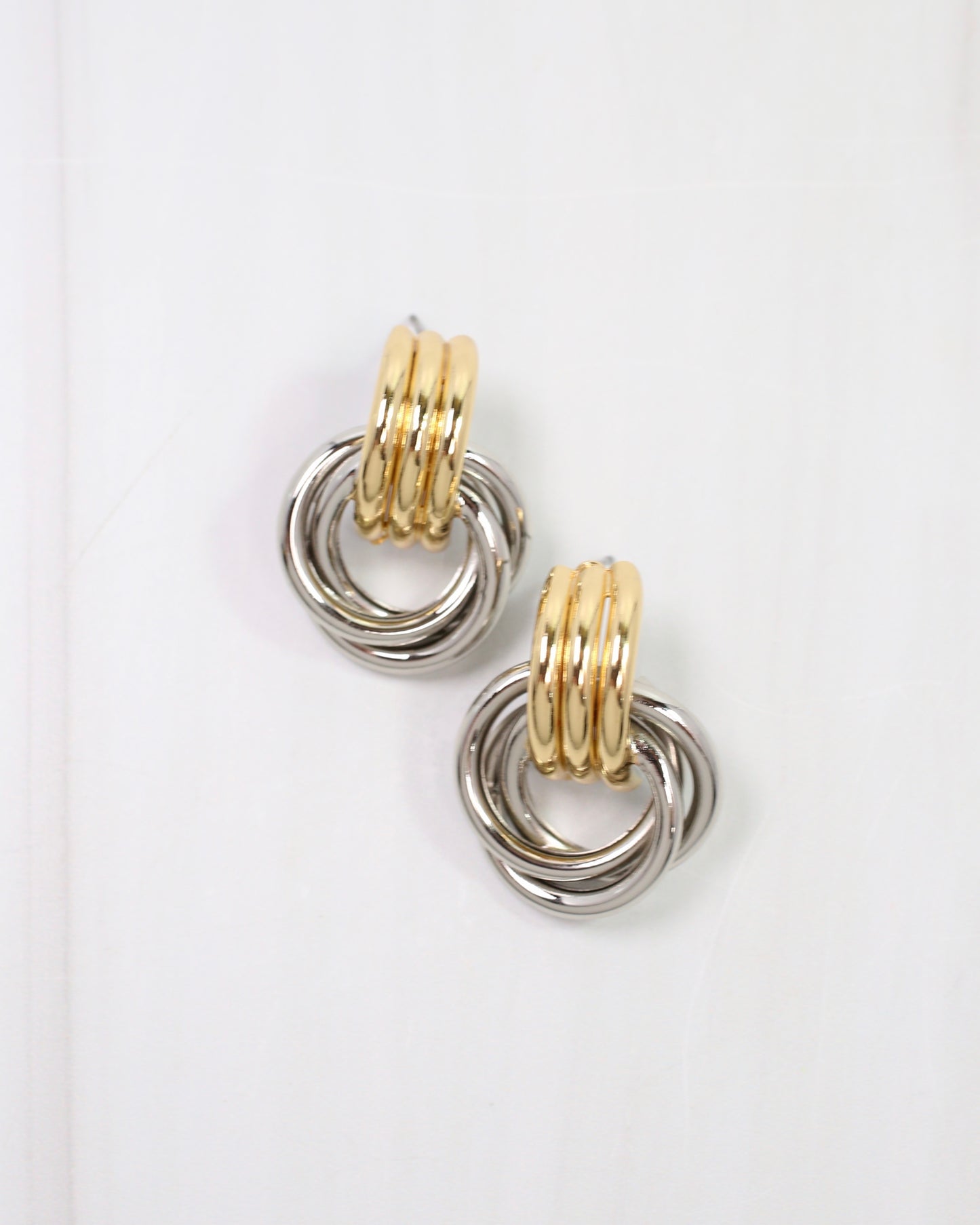 Scottsdale Two Tone Drop Earring Gold Silver