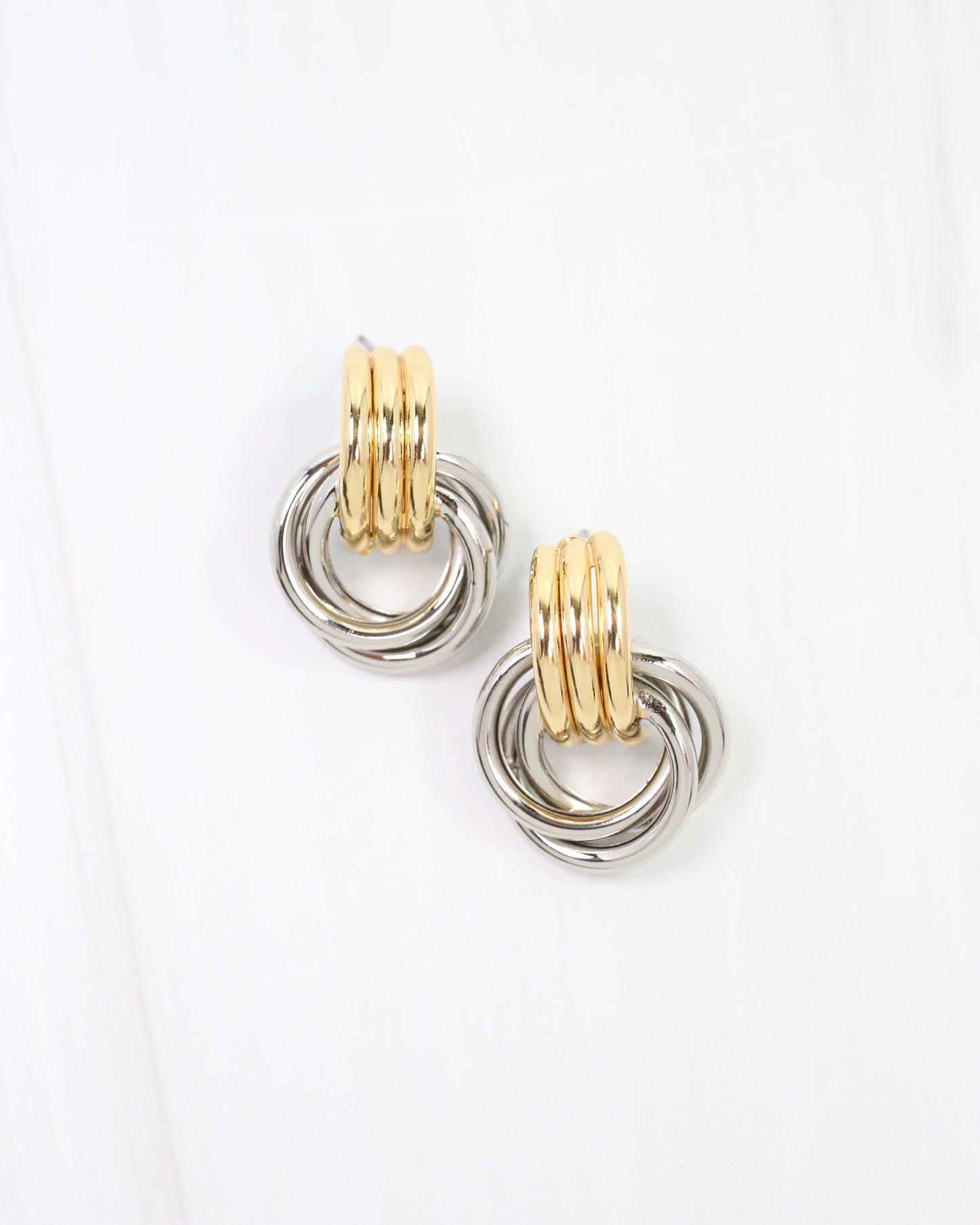 Scottsdale Two Tone Drop Earring Gold Silver
