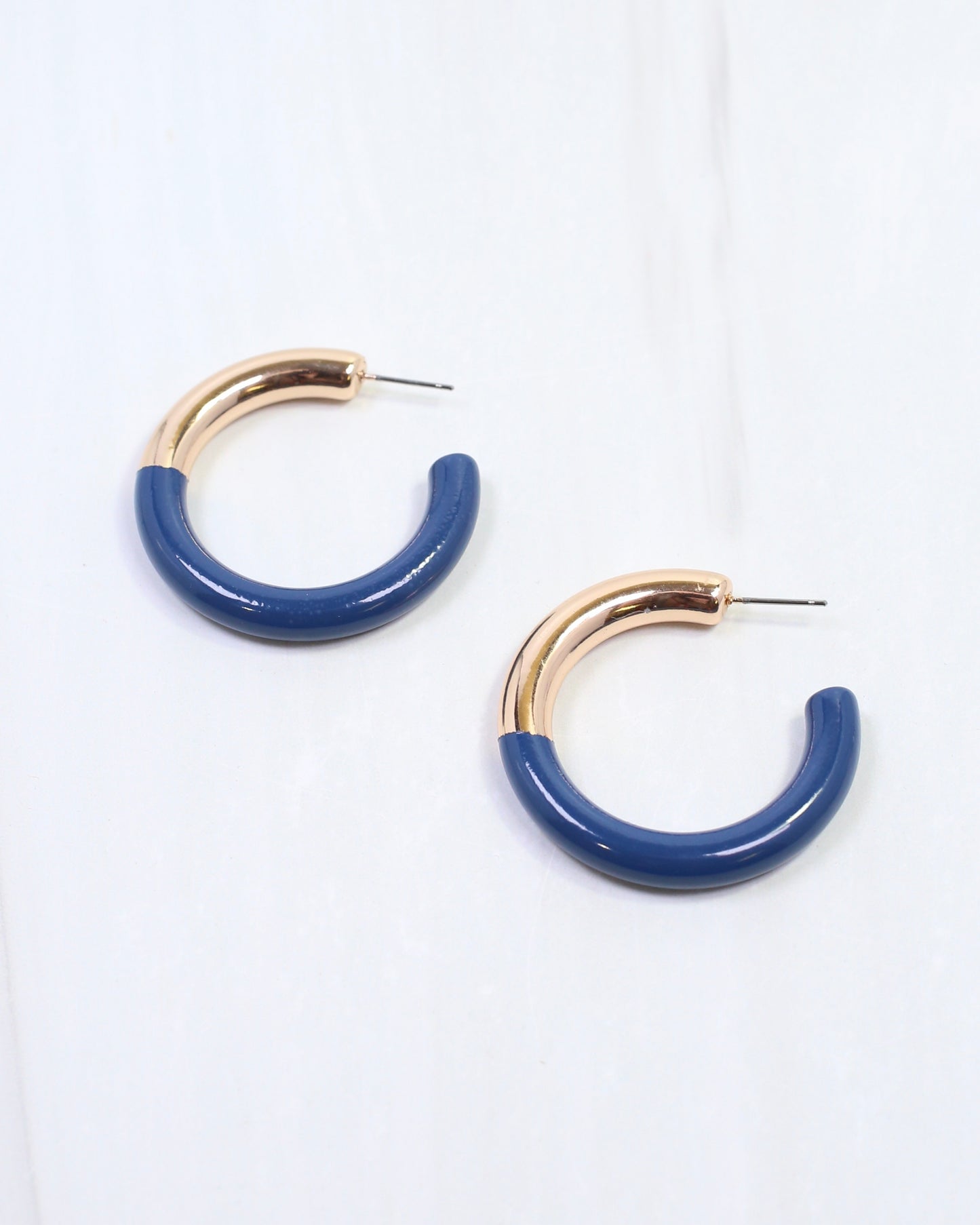 Elyse Hoop Earring Navy