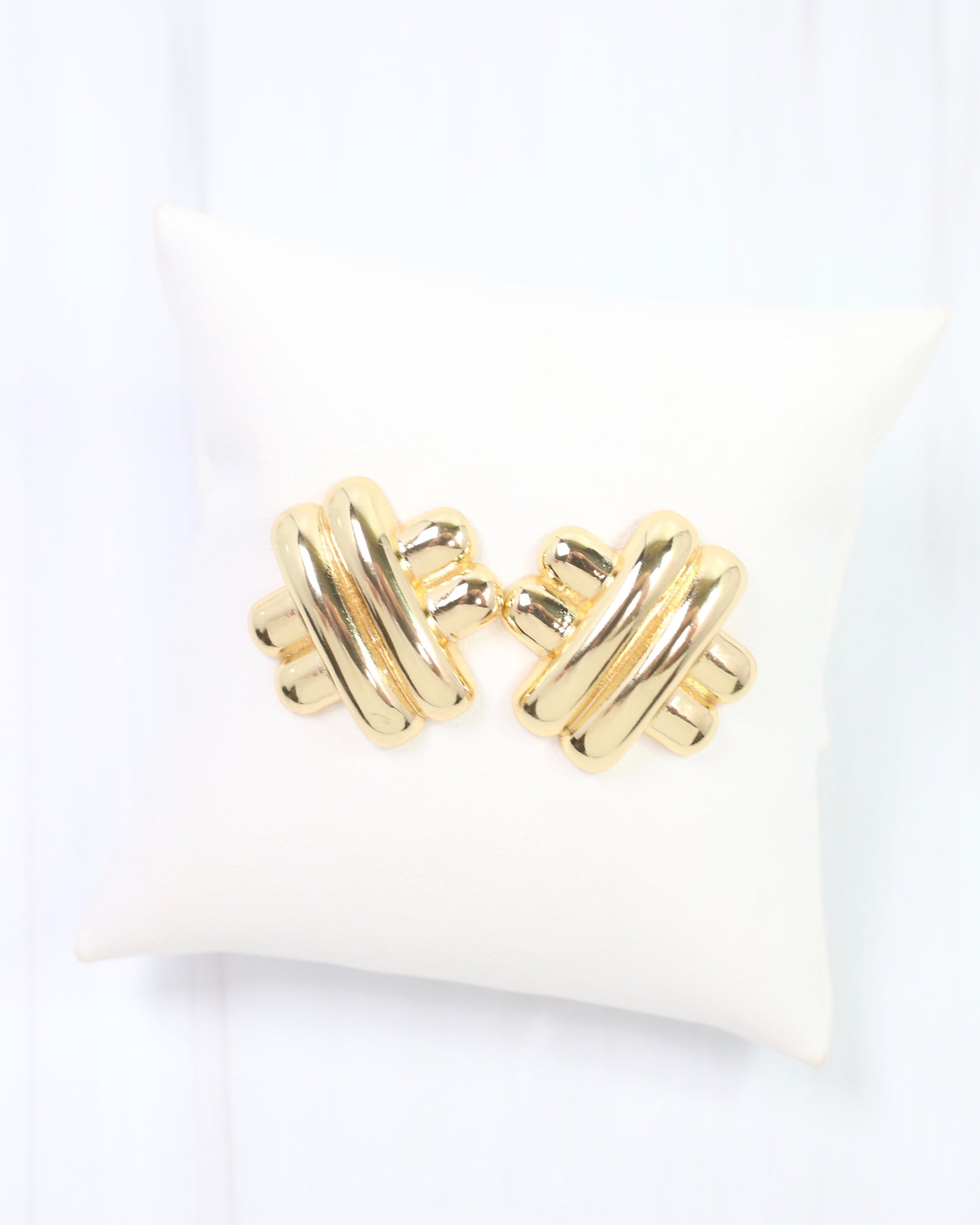 Tempe Double X Earring Gold