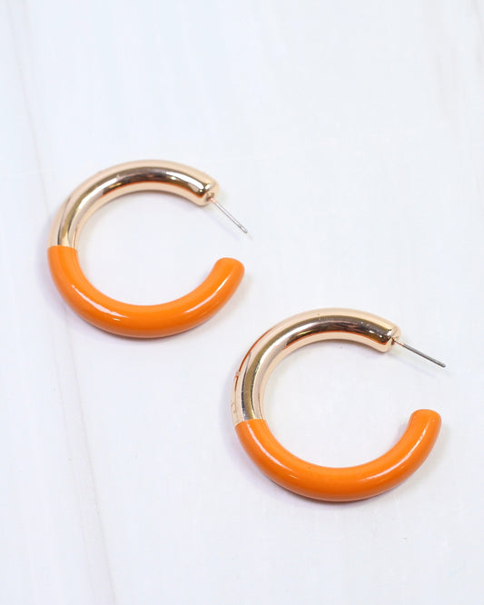 Elyse Hoop Earring Orange