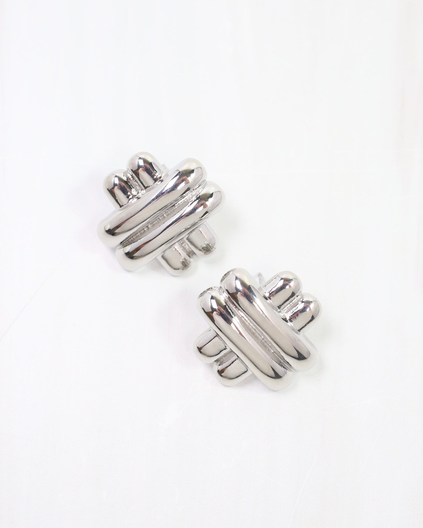 Tempe Double X Earring Silver