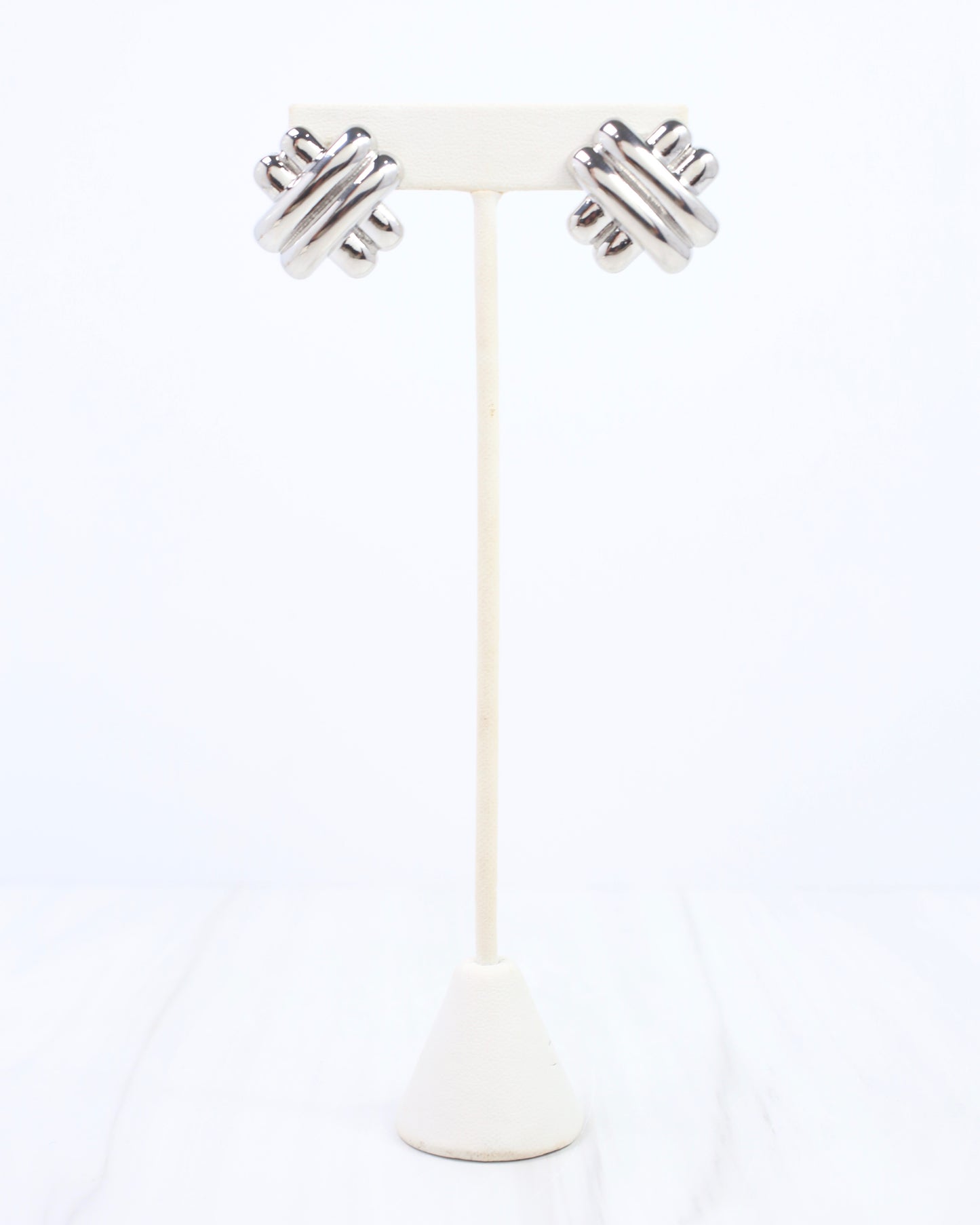 Tempe Double X Earring Silver