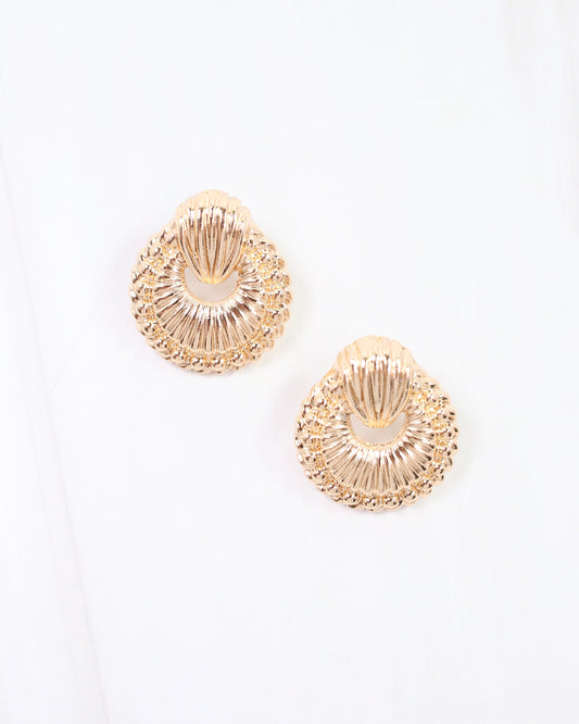 Brookside Textured Earring Gold