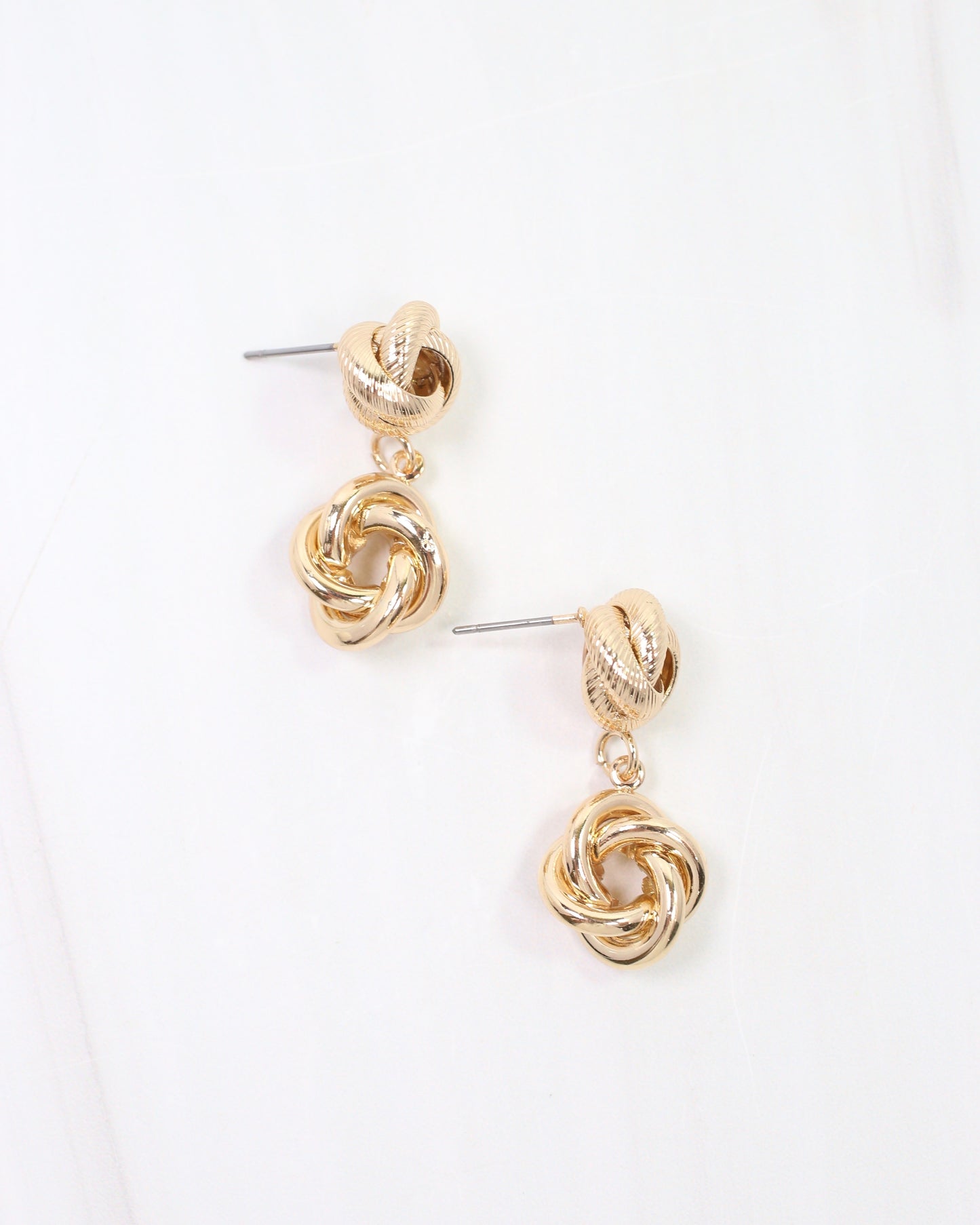 Robbie Drop Knot Earring Gold