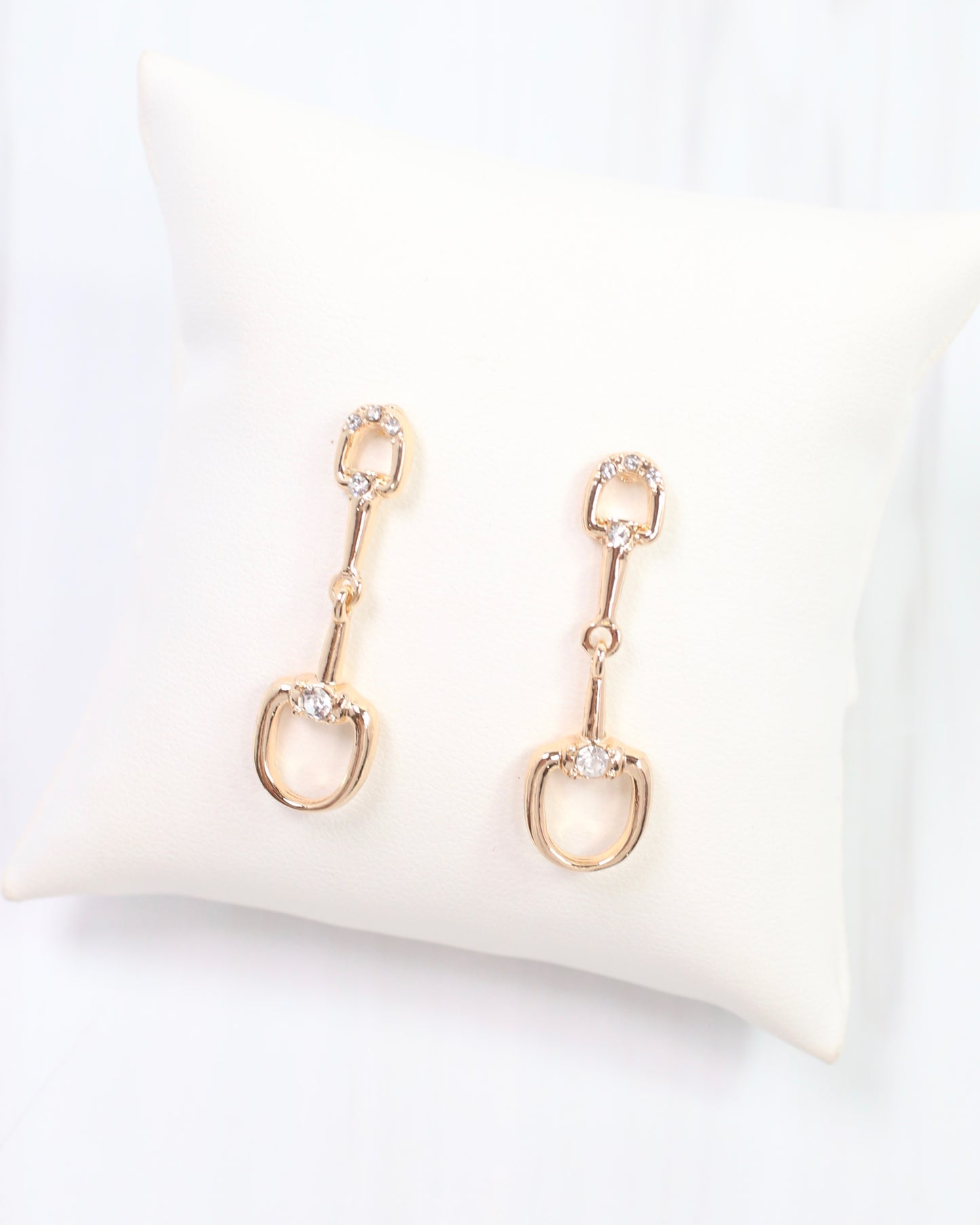 Haney Horsebit Drop Earring Gold