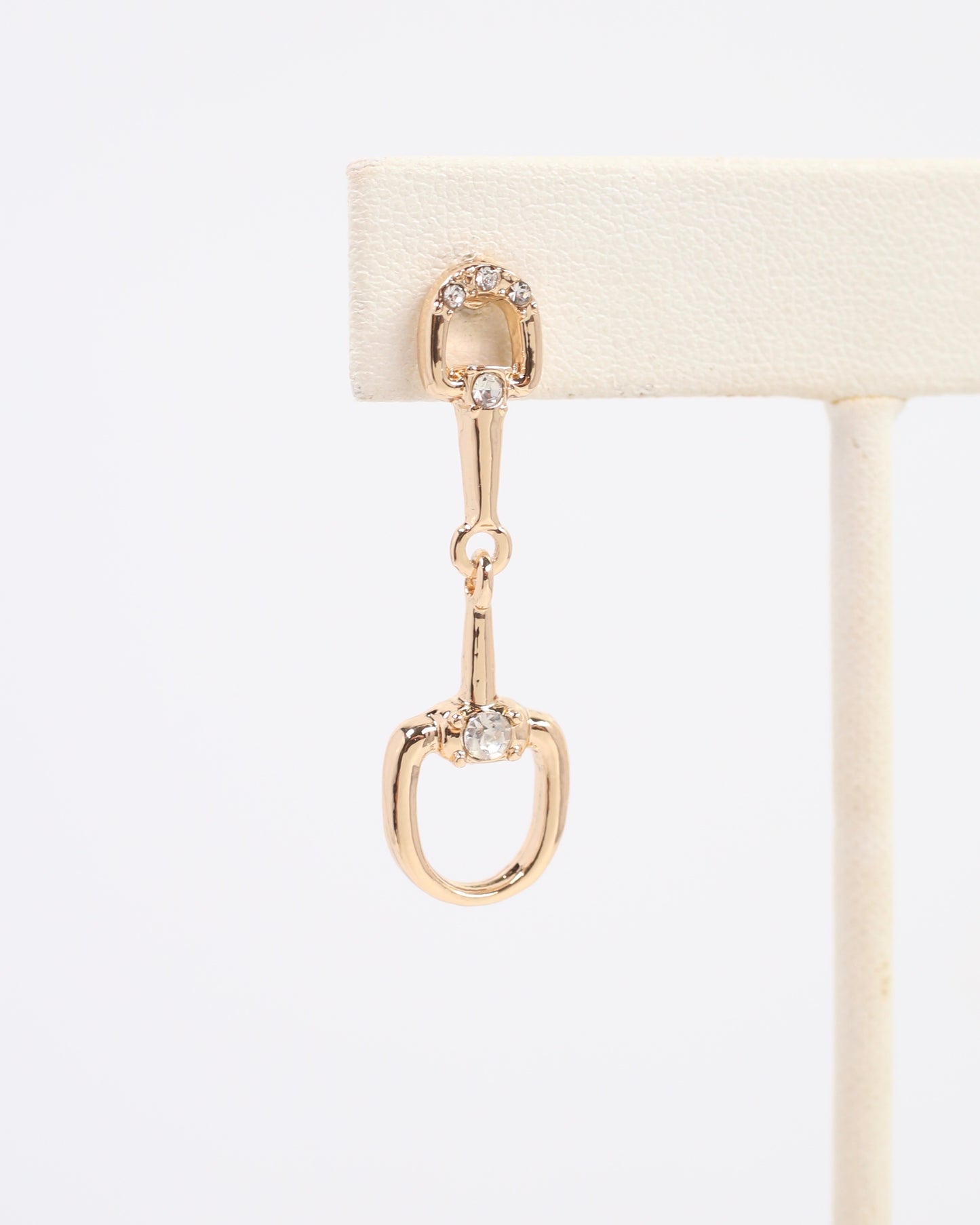 Haney Horsebit Drop Earring Gold