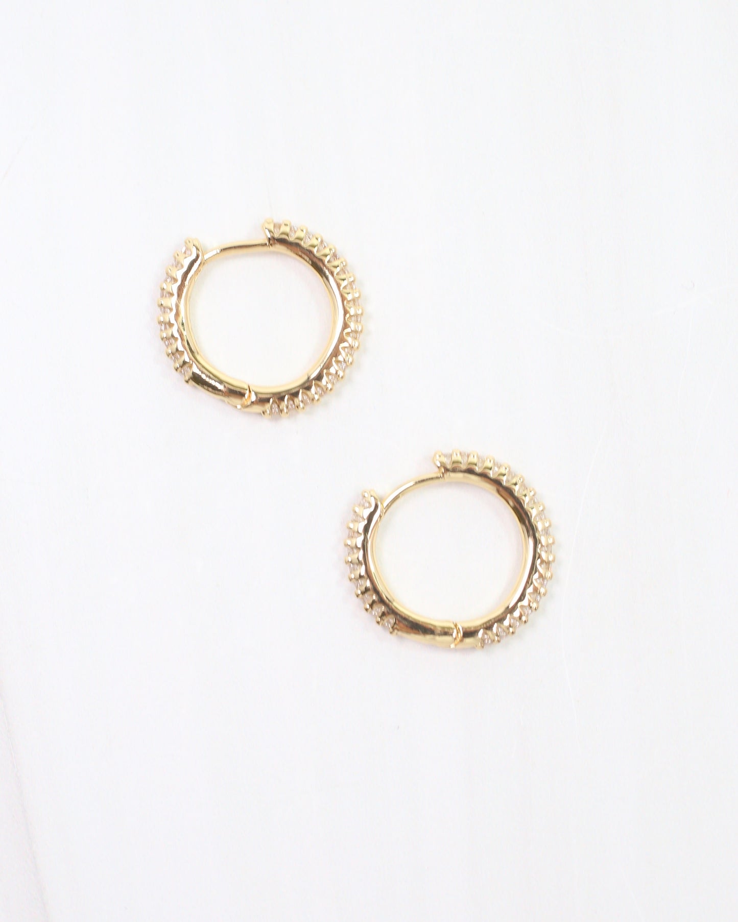Annalise Pave CZ Hoop Earring Gold