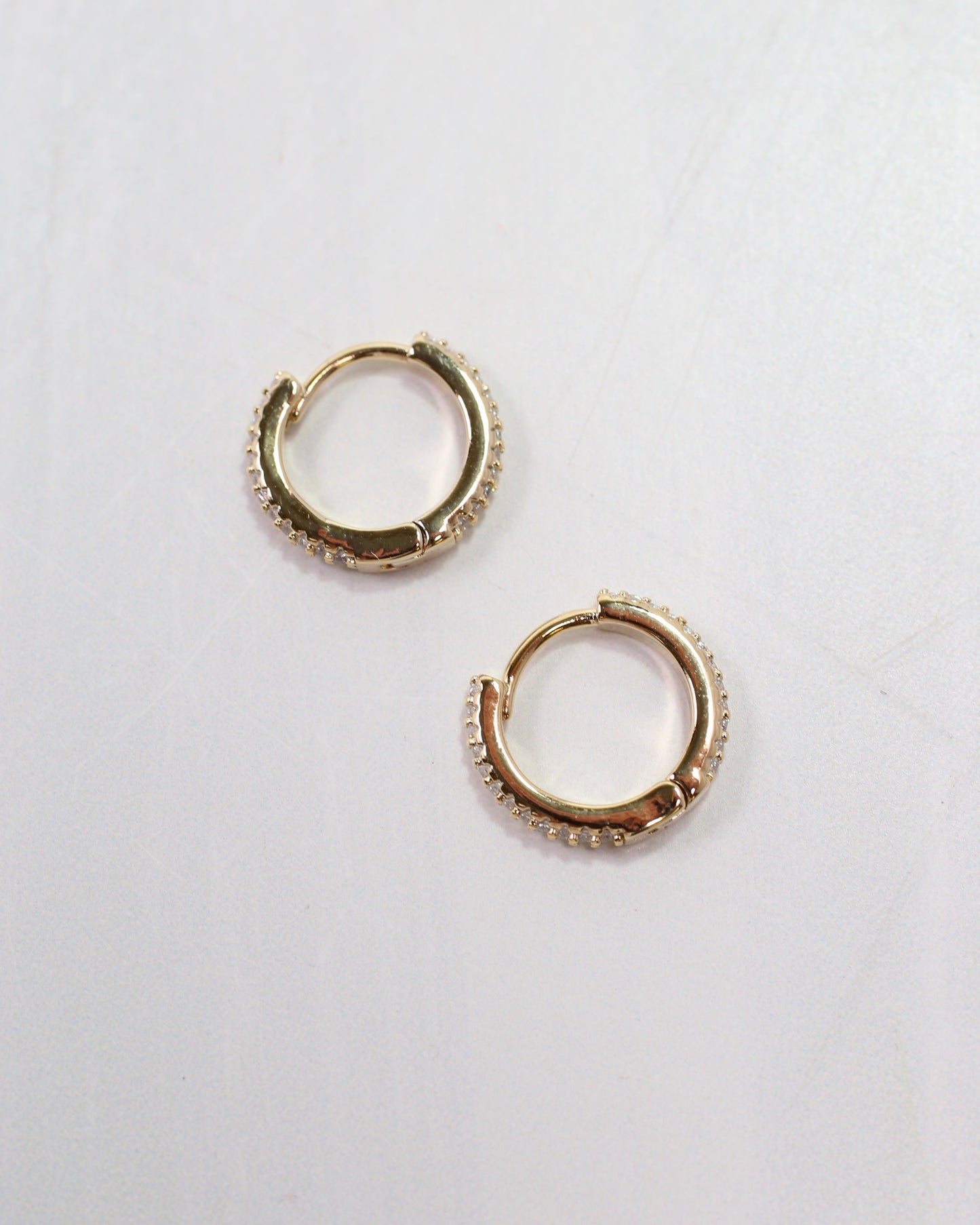 Crosby Crystal Huggie  Earring Gold