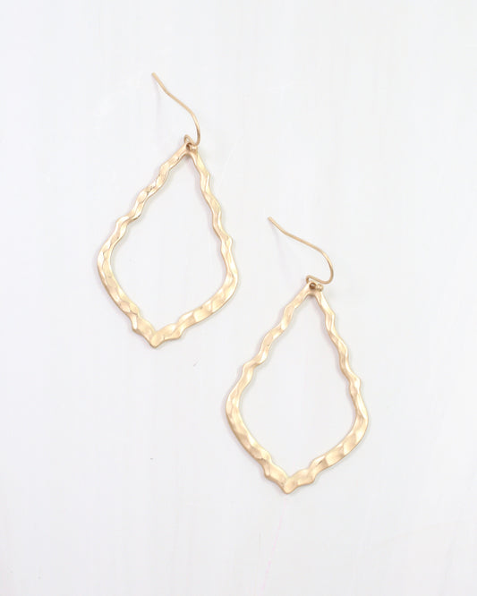 Bayfield Quatrefoil Earring Matte Gold