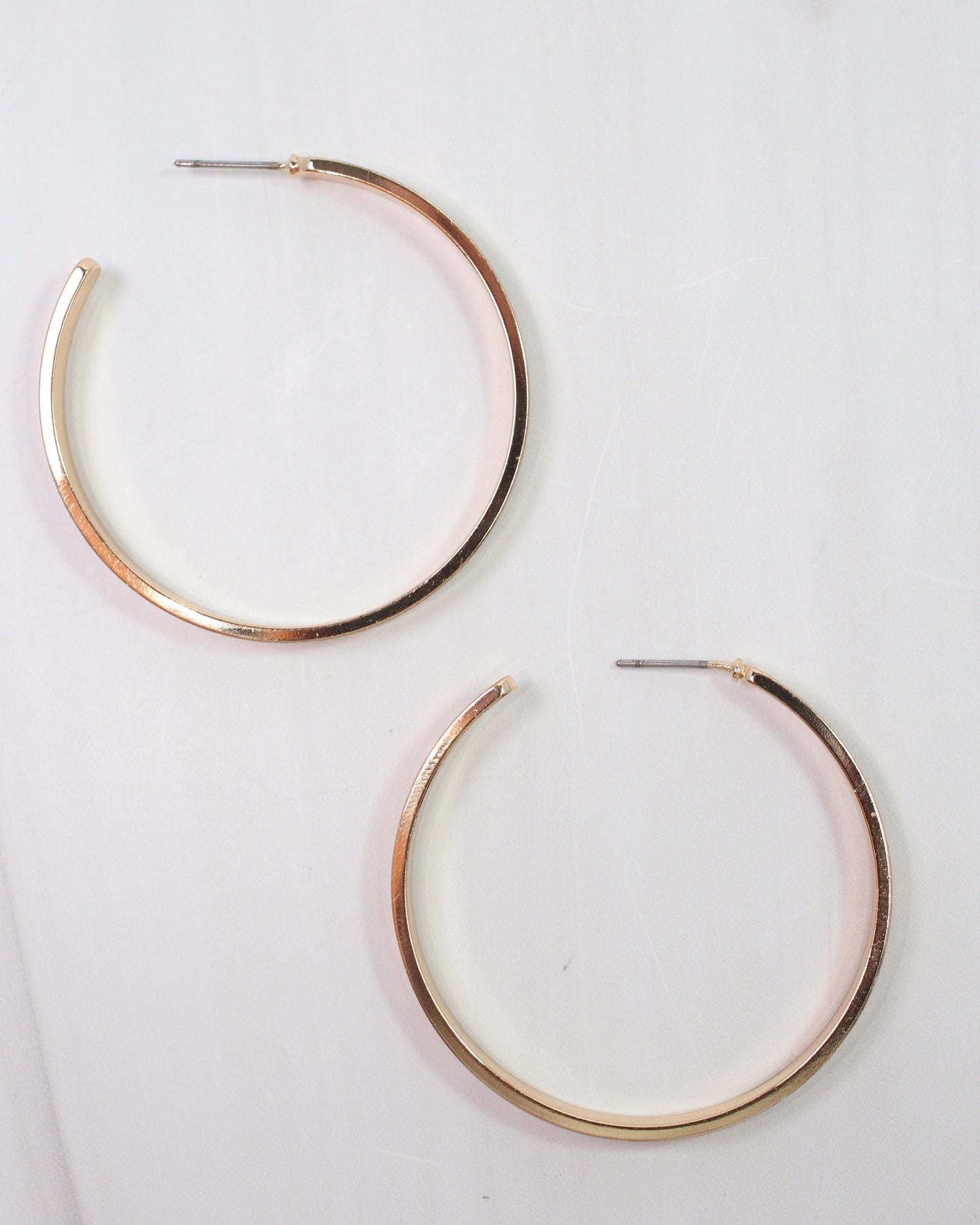 Bentley Brushed Gold Hoop Earring Gold