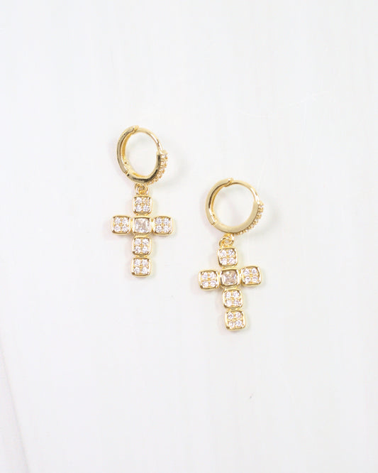 Nadia Cross Earring Gold
