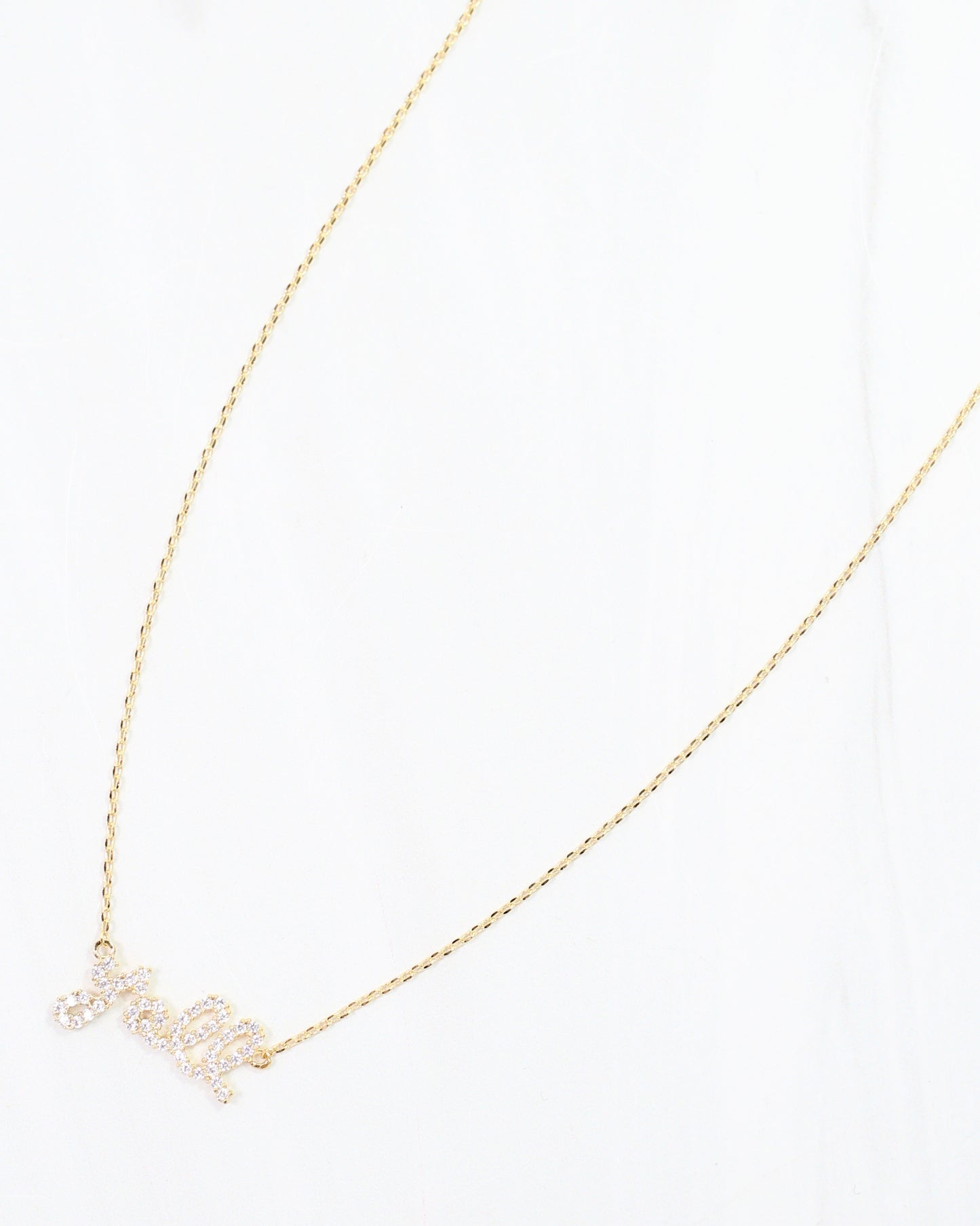 Yall Pave Necklace Gold