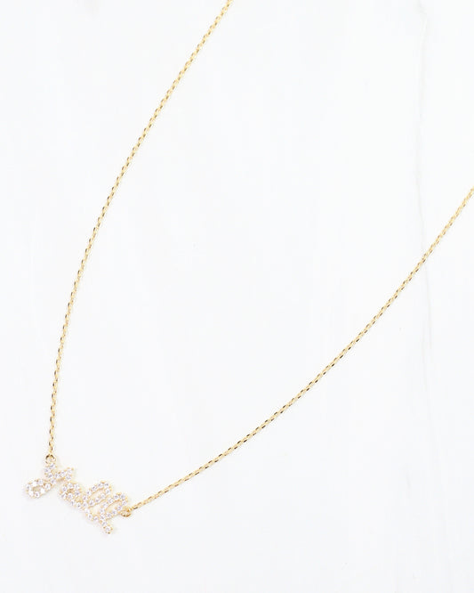 Yall Pave Necklace Gold