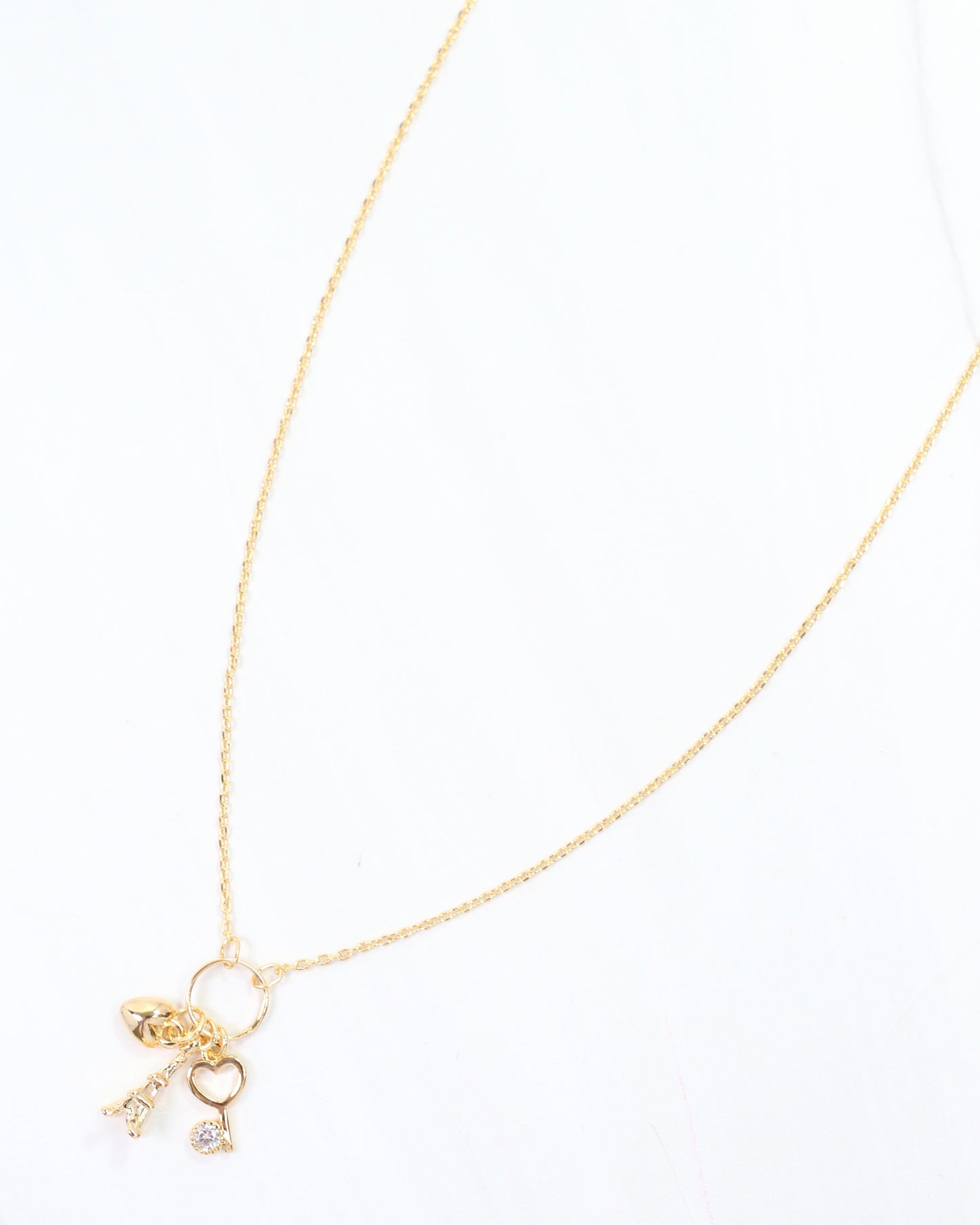 Oh So Parisian Charm Necklace Gold