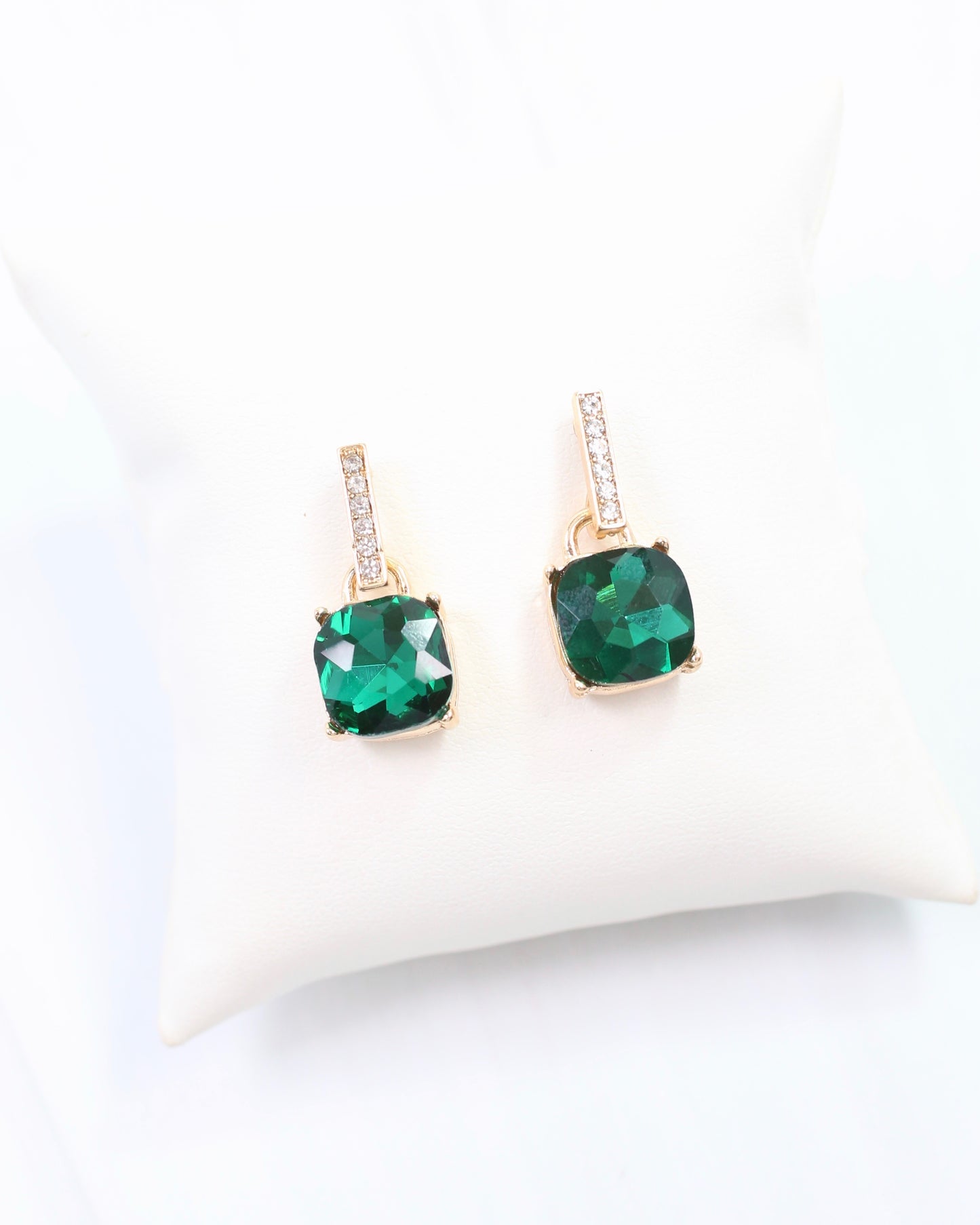 Jonell CZ Stone Earring Green