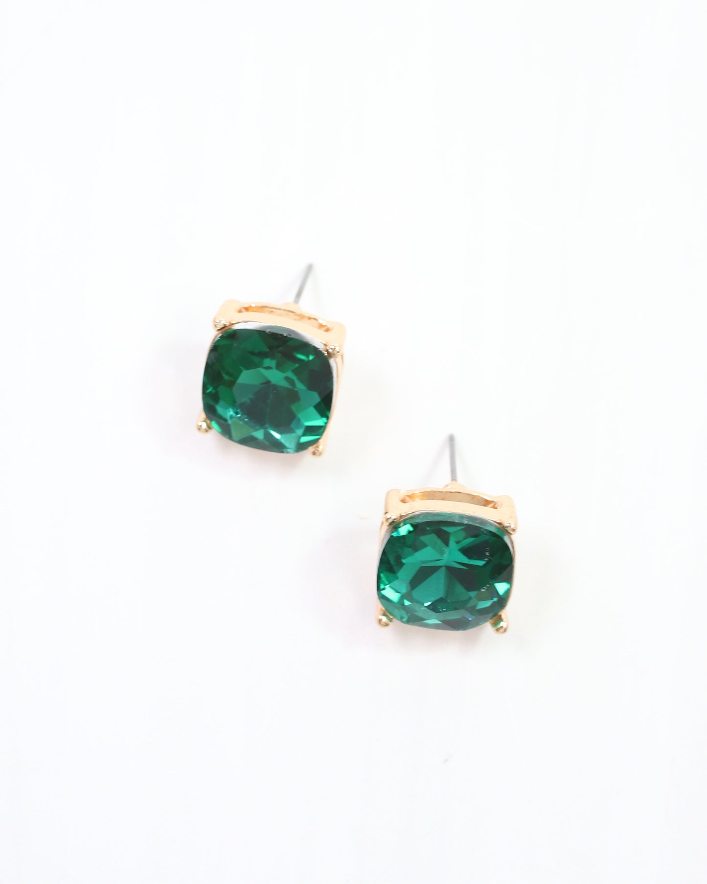 Julien Stone Stud Earring Green
