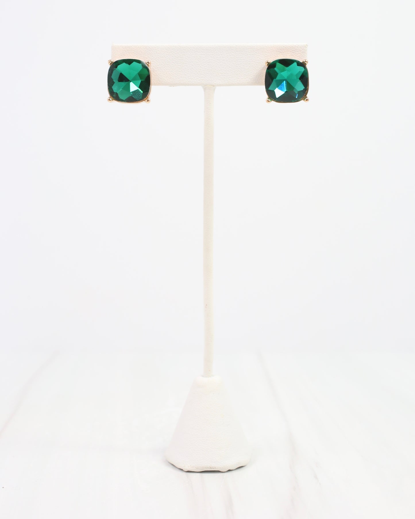 Julien Stone Stud Earring Green