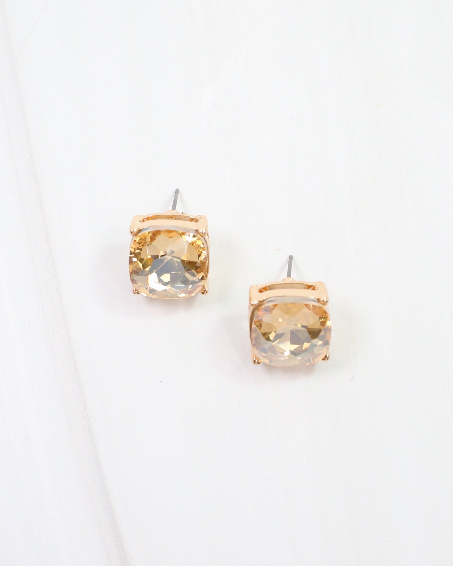 Julien Stone Stud Earring Champagne
