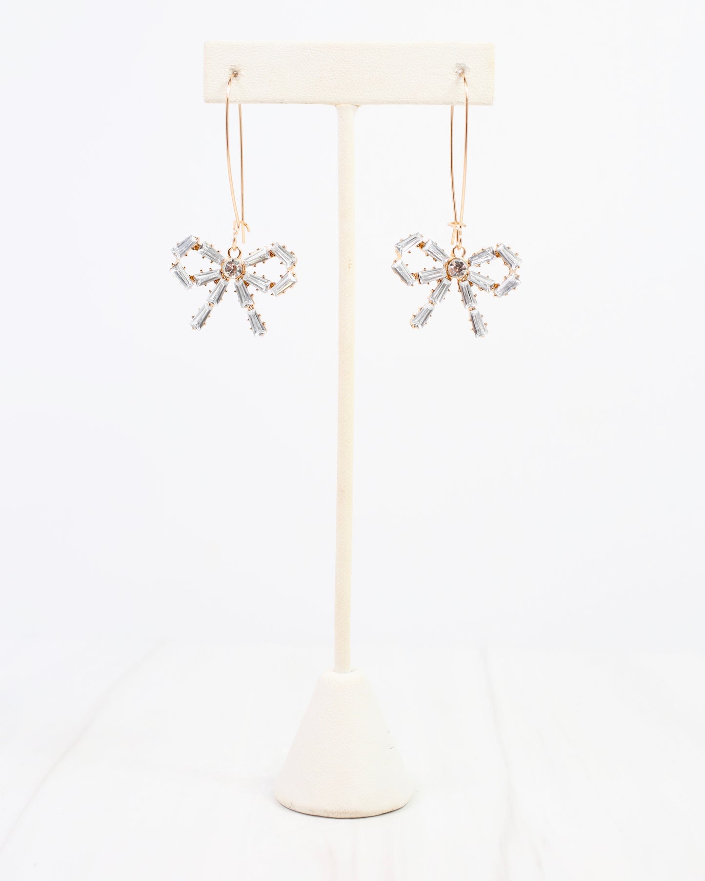 Fresno Crystal Bow Earring Gold