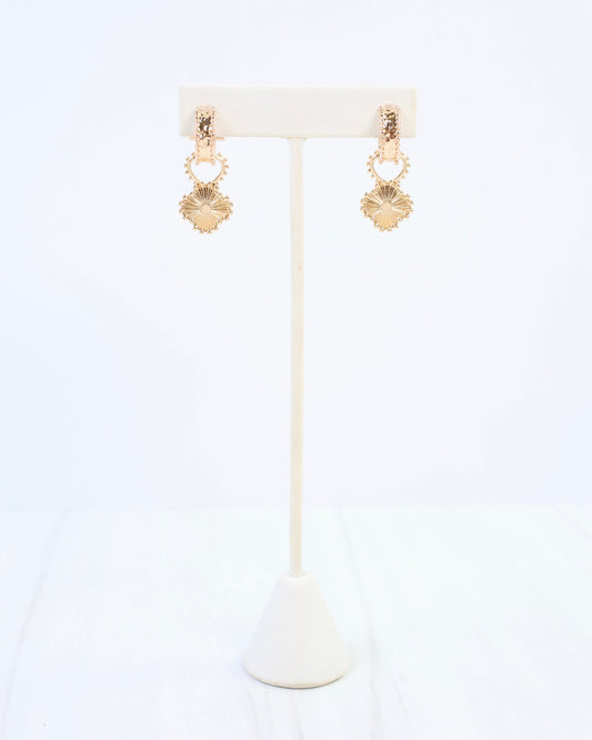 Hector Clover Hoop Earring Gold