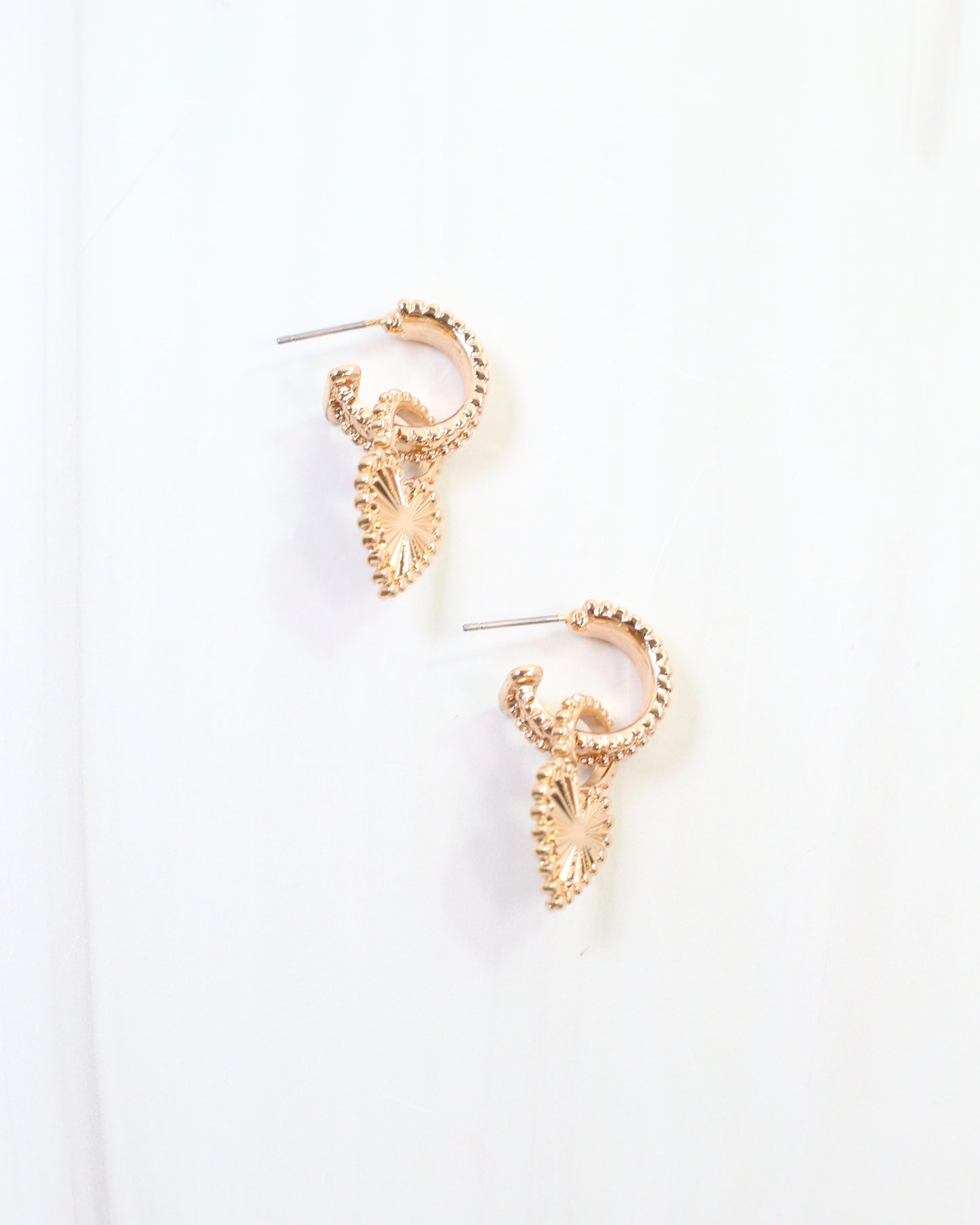 Paulson Heart Hoop Earring Gold