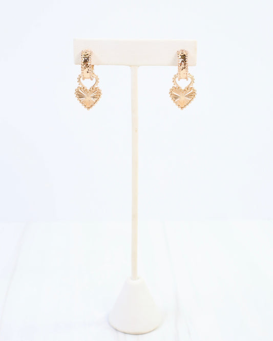 Paulson Heart Hoop Earring Gold