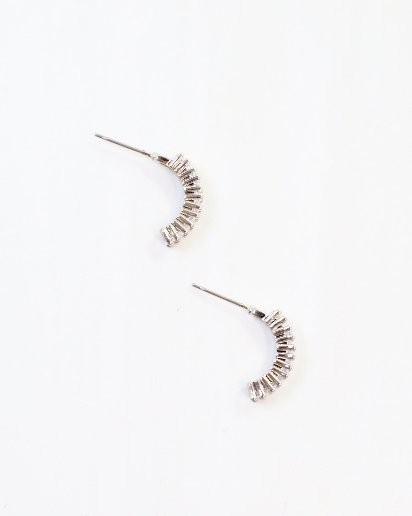 Jocelyn CZ Hoop Earring Silver