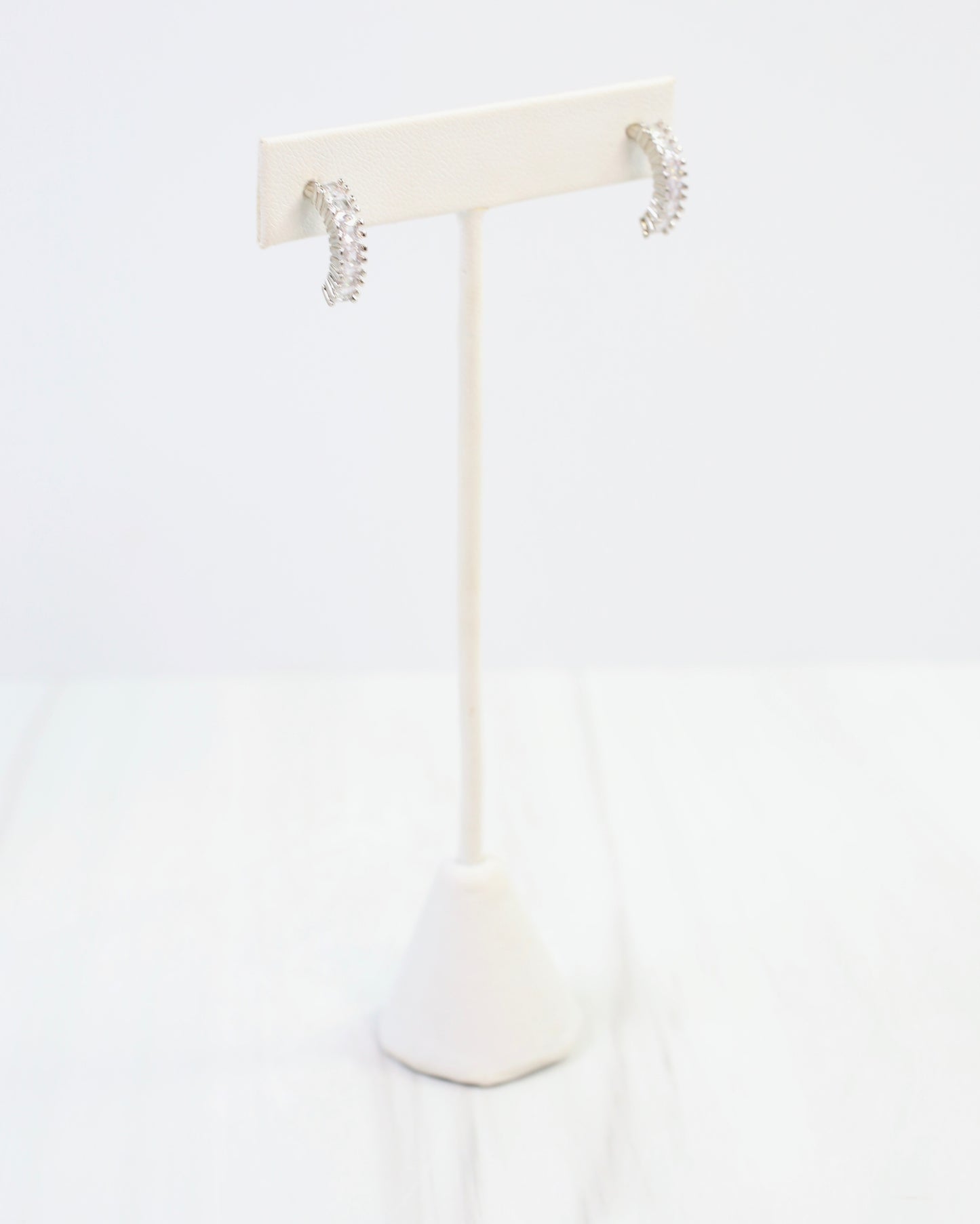 Jocelyn CZ Hoop Earring Silver