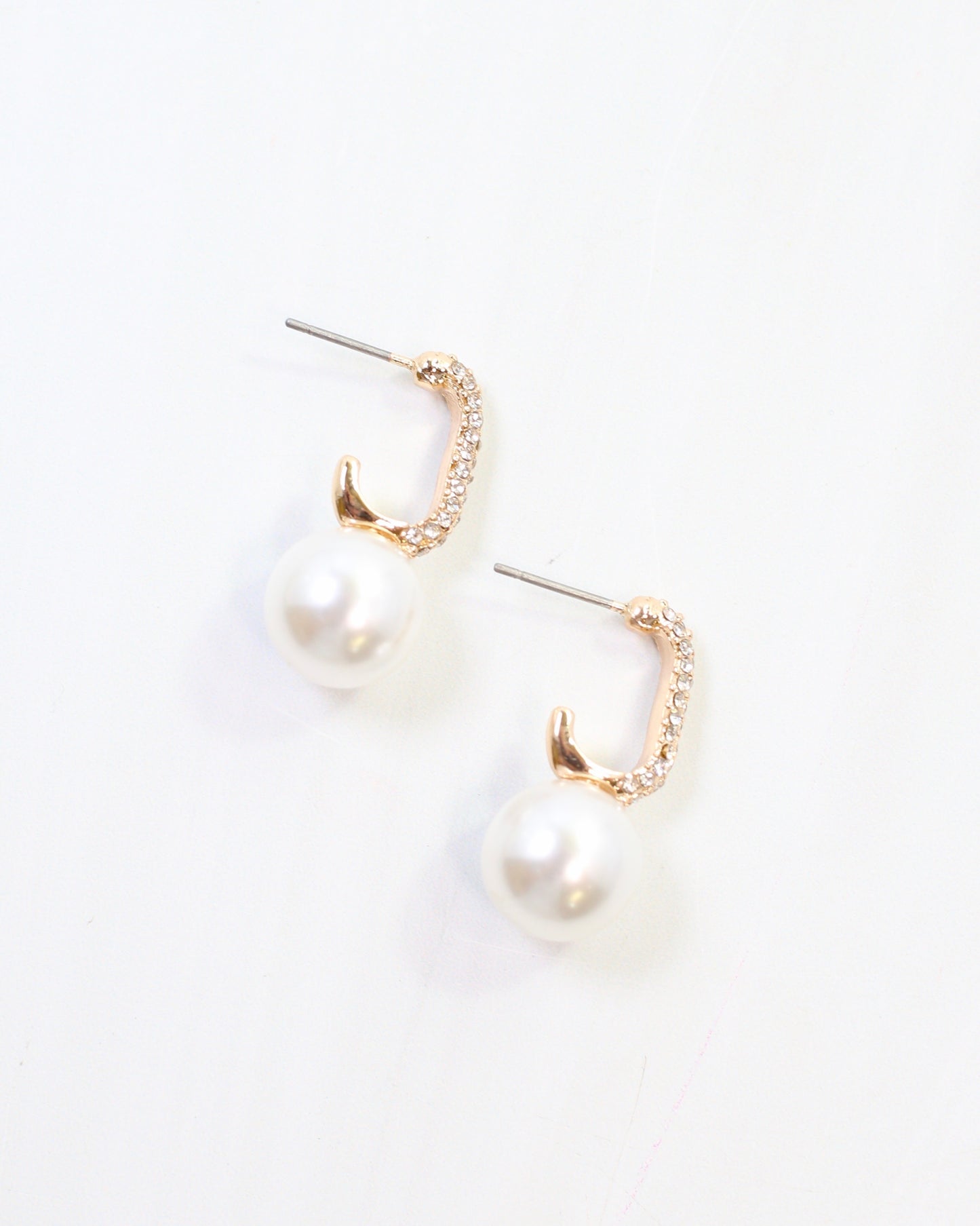 Somerville CZ Pearl Drop Earring Gold