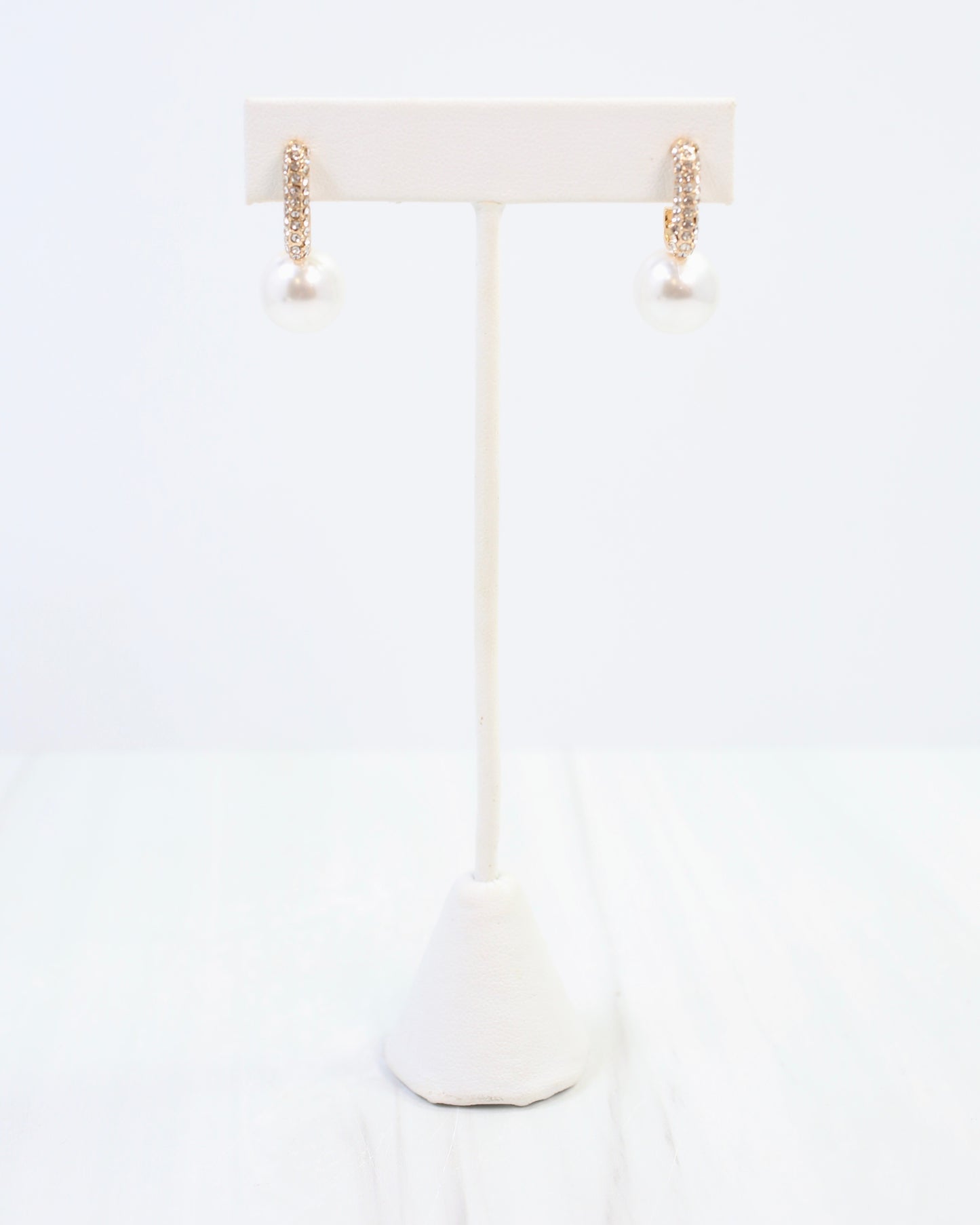 Somerville CZ Pearl Drop Earring Gold