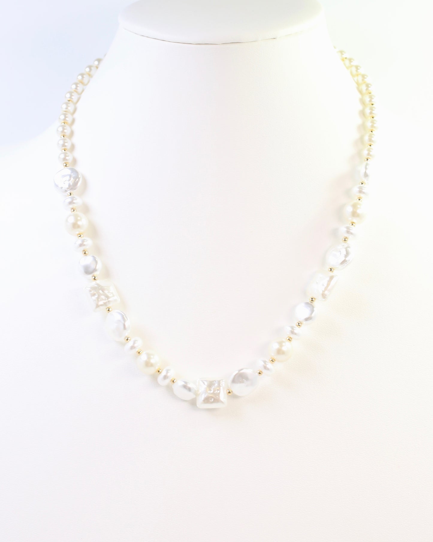 Homer Beaded Necklace Pearl