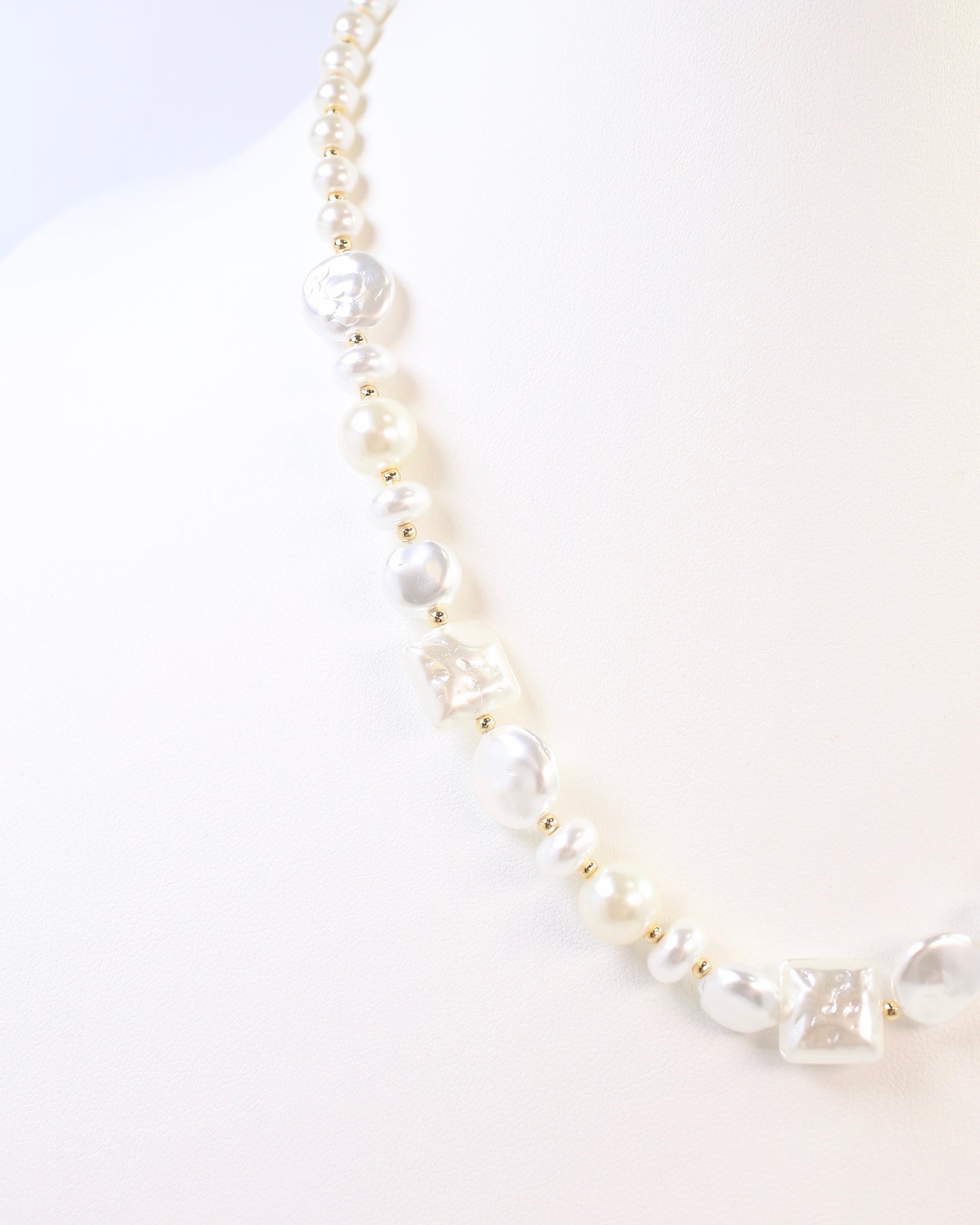 Homer Beaded Necklace Pearl