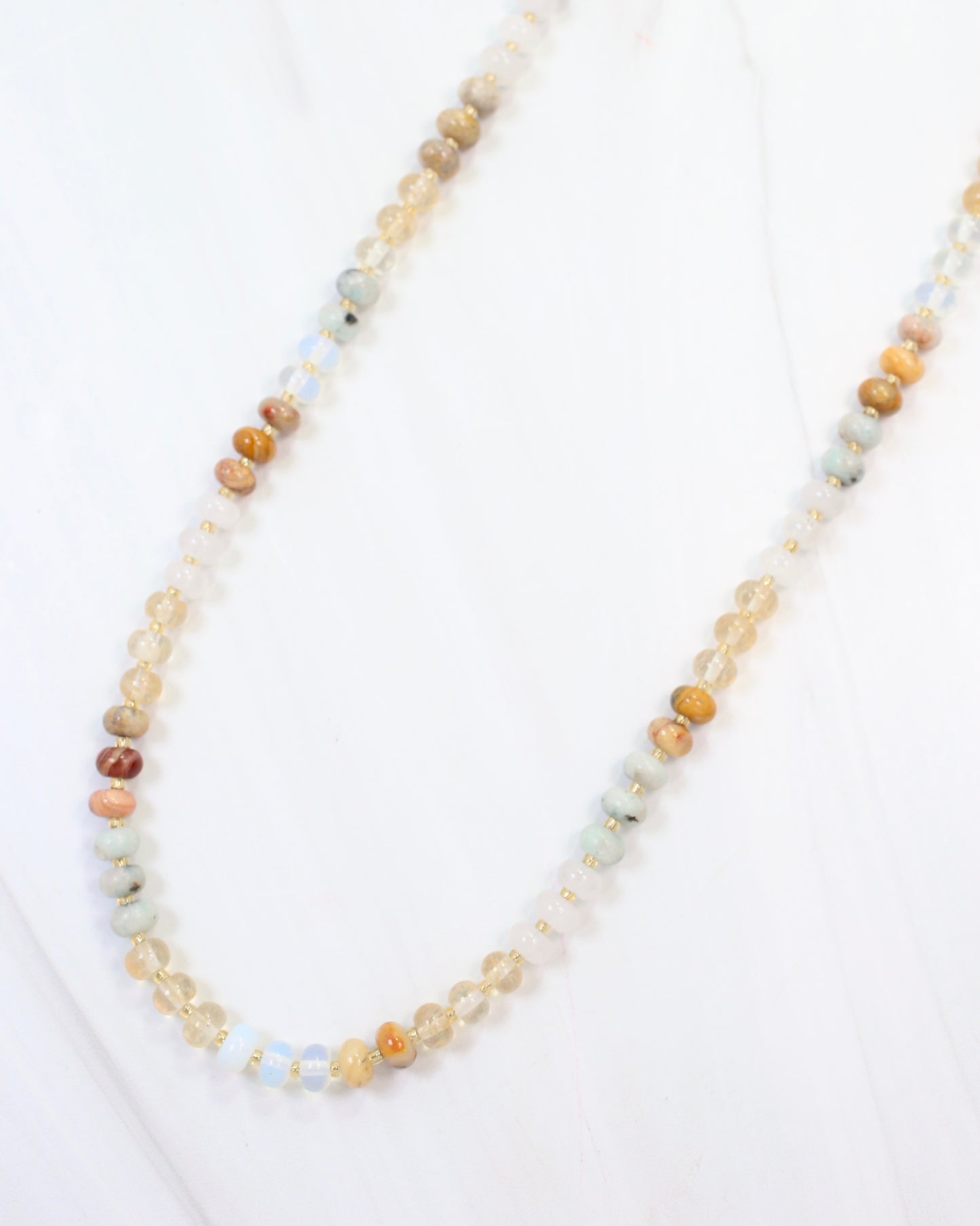 Ozark Beaded Stone Necklace Natural multi