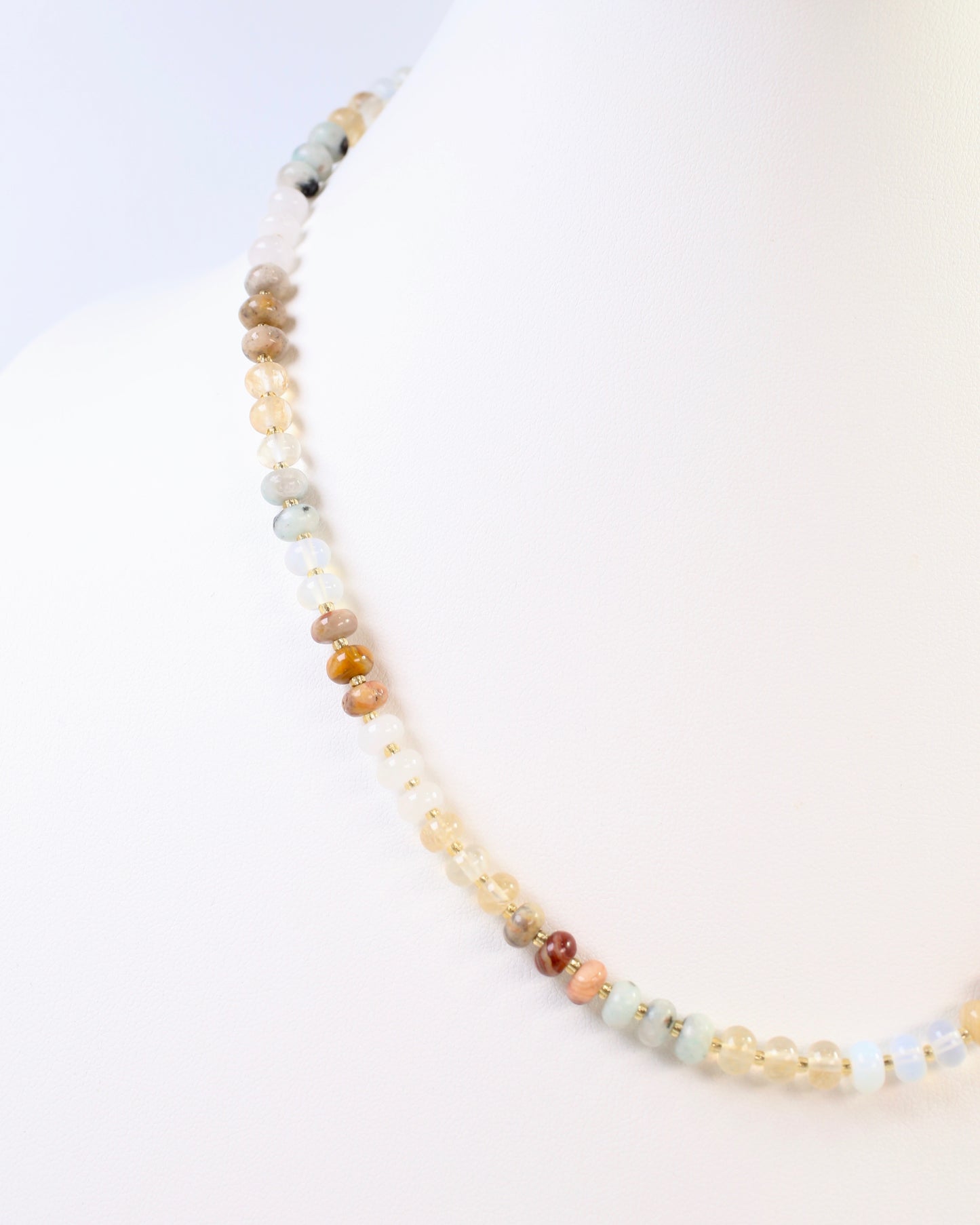 Ozark Beaded Stone Necklace Natural multi